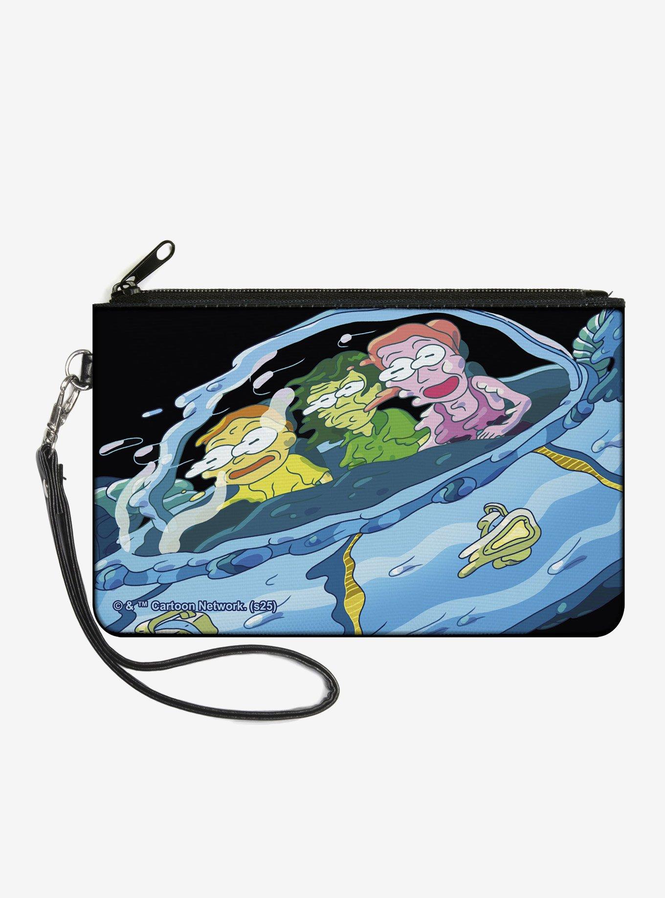 Rick and Morty Morty Bruce Summer Ship Melt Scene Zip Clutch Wallet, , hi-res