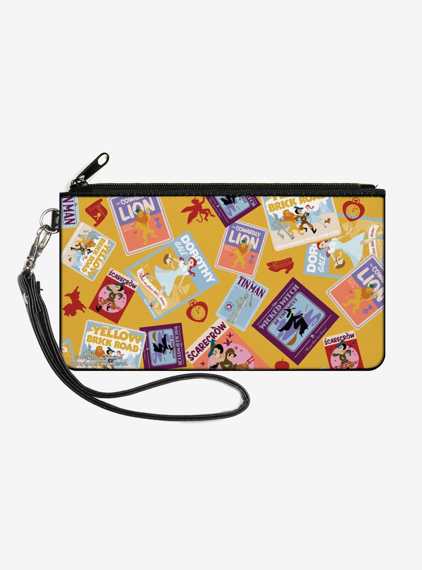 The Wizard of Oz Vintage Picture Cards Scattered Zip Clutch Wallet, , hi-res