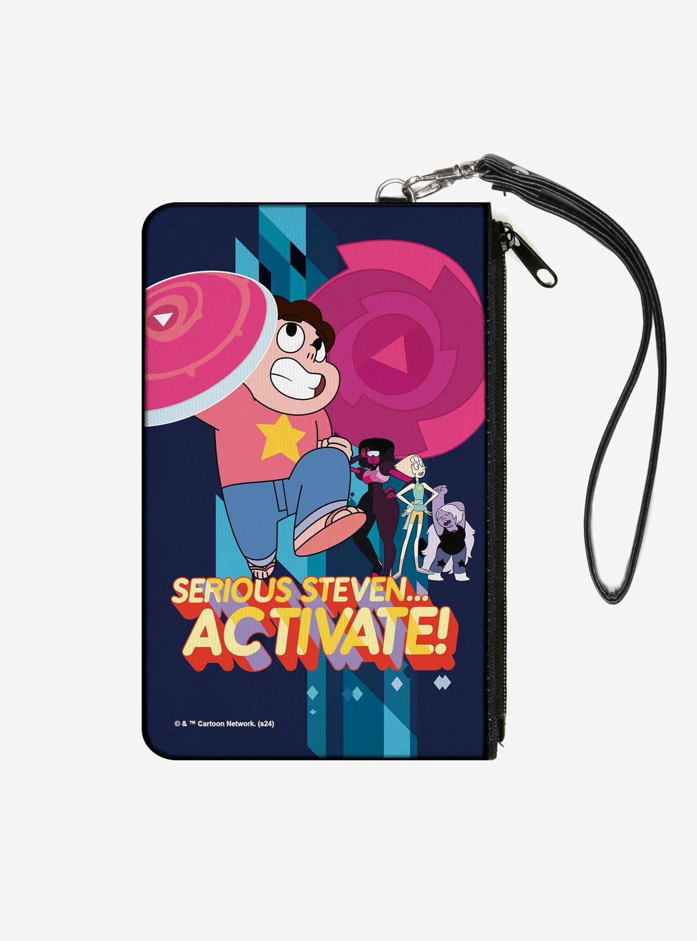 Steven Universe Serious Steven Activate Group Pose Zip Clutch Wallet, , hi-res