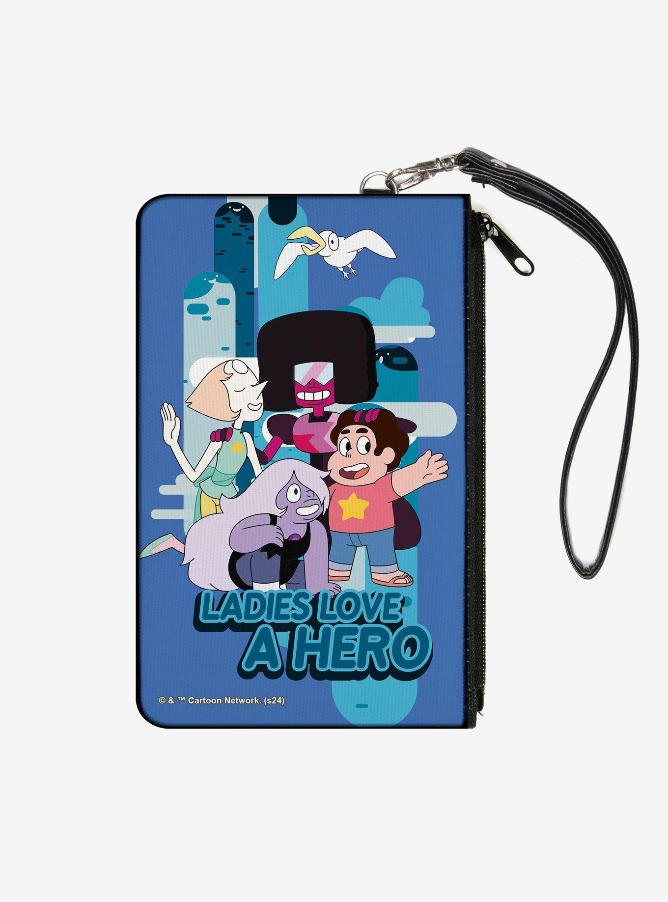 Steven Universe Ladies Love a Hero Group Pose Zip Clutch Wallet, , hi-res