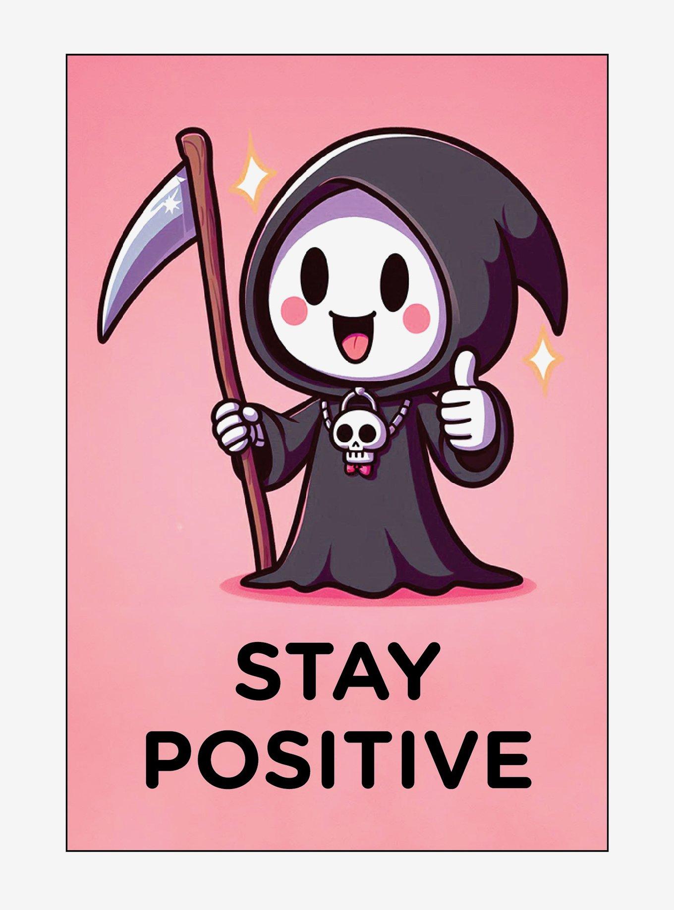 Grim Reaper Stay Positive Magnet, , hi-res