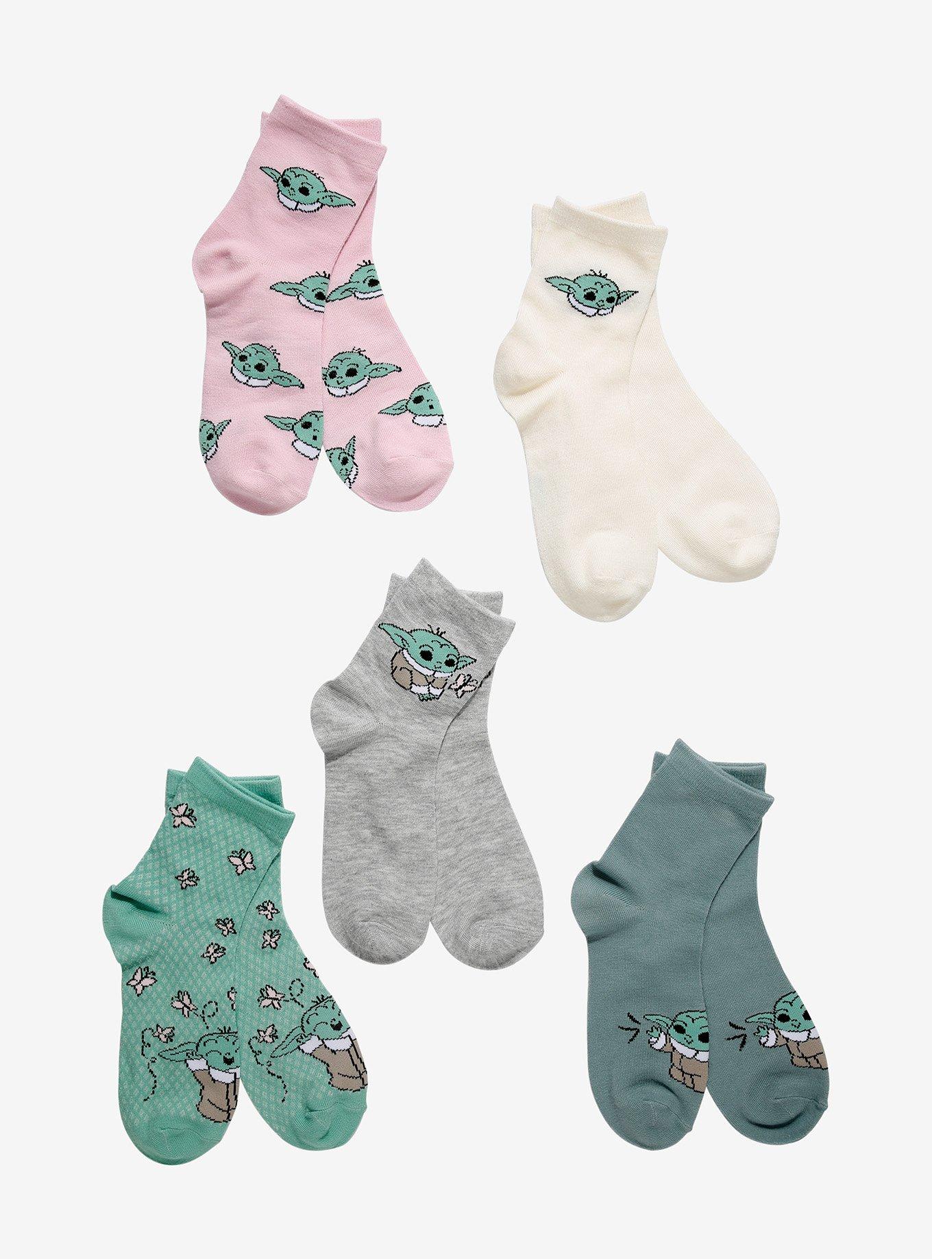 Star Wars The Mandalorian Grogu Toss Ankle Socks 5 Pack, , hi-res