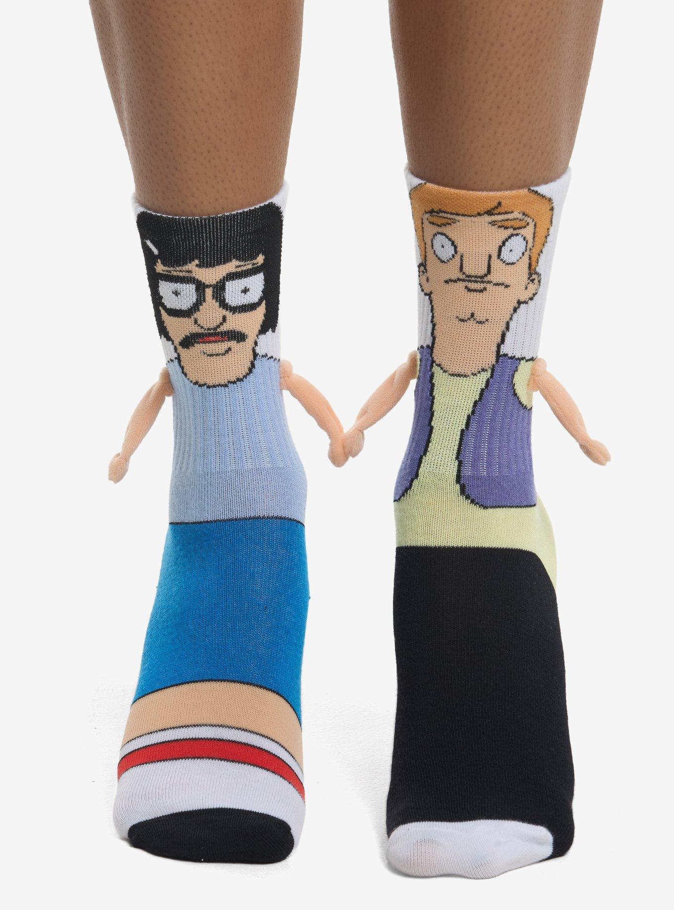 Bob's Burgers Tina & Jimmy Jr. Magnetic Arms Mismatch Crew Socks, , hi-res
