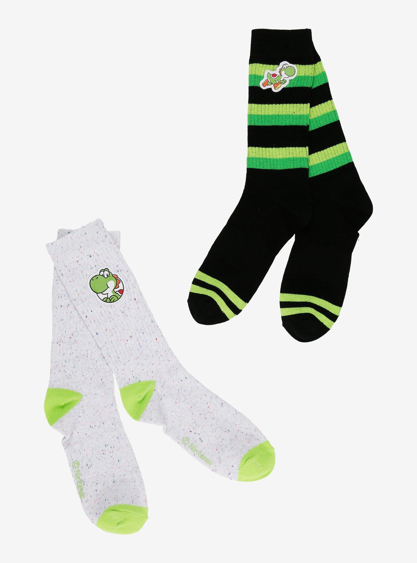 Super Mario Bros. Yoshi Crew Socks 2 Pair, , hi-res