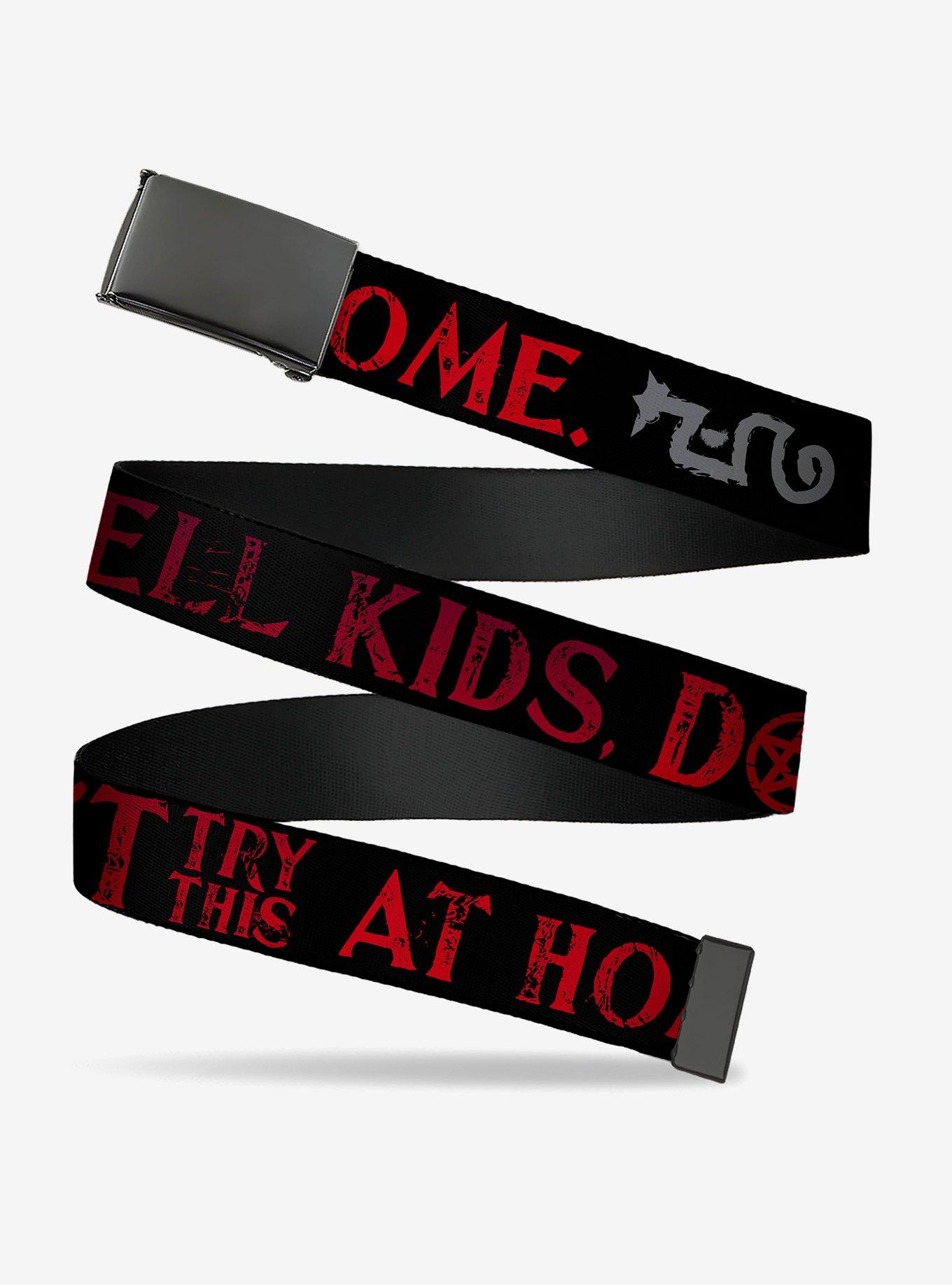 Supernatural Don't Try This At Home Collage Clamp Buckle Belt, , hi-res