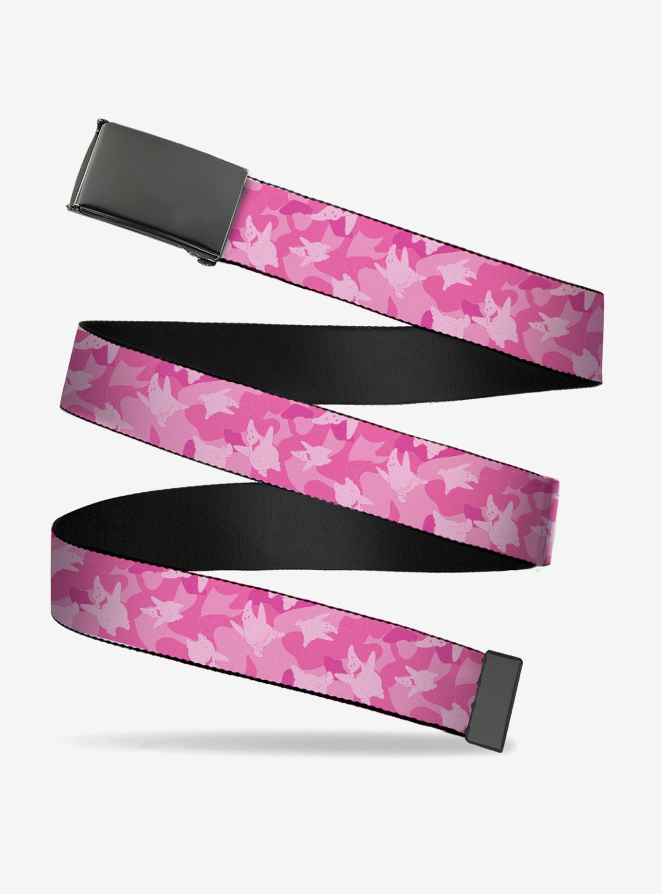 SpongeBob Patrick Star Poses Scattered Tonal Pinks Clamp Buckle Belt