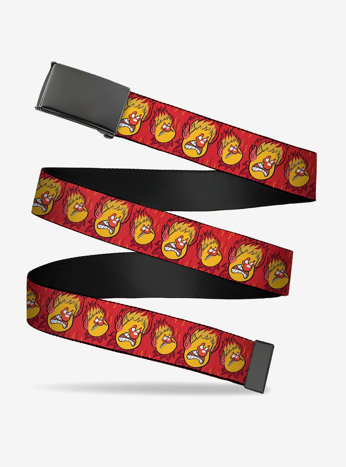 The Year Without A Santa Claus Heat Miser Face Collage Clamp Buckle Belt, , hi-res