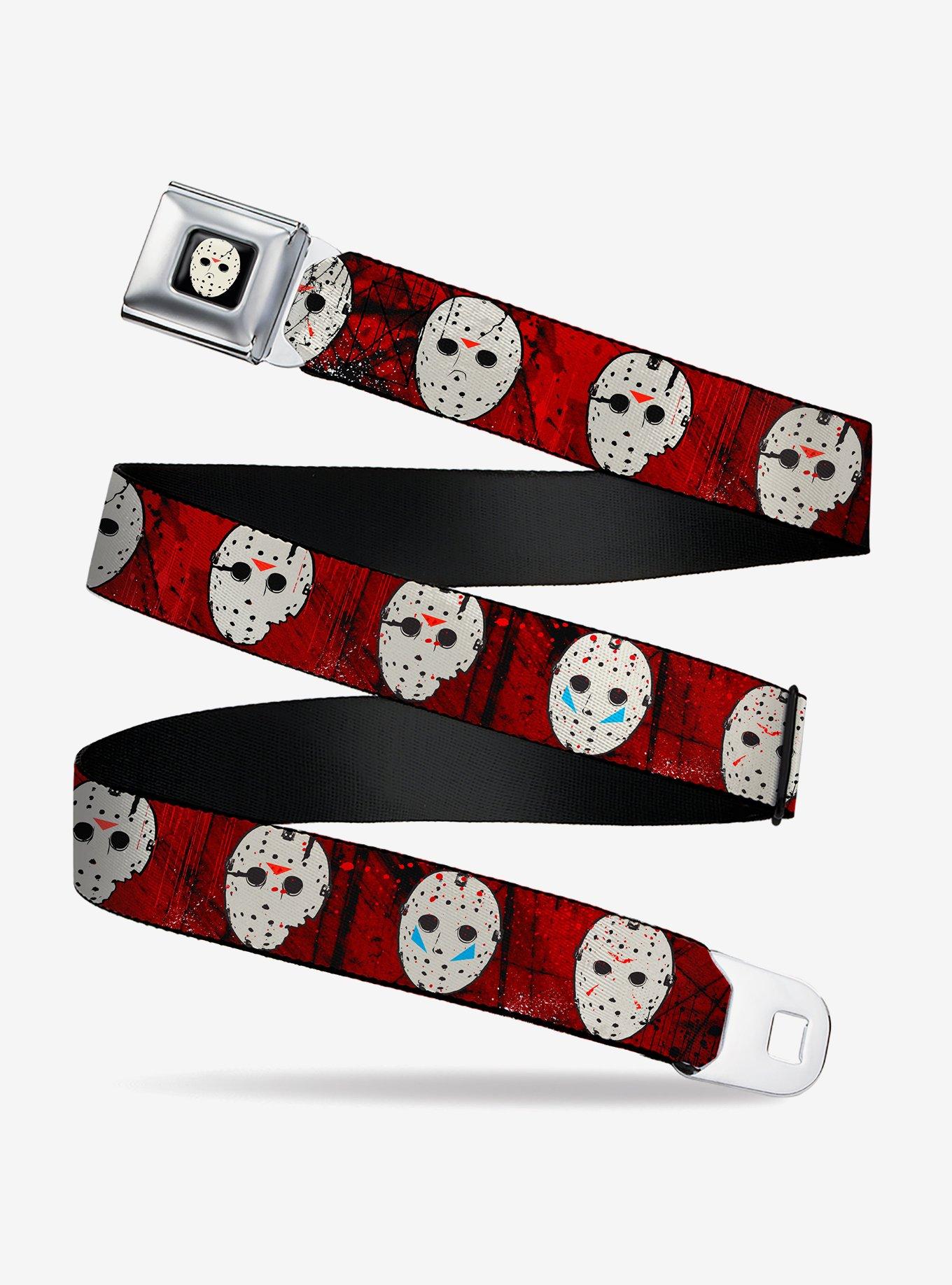 Friday the 13th Hockey Mask Icons Seatbelt Buckle Belt