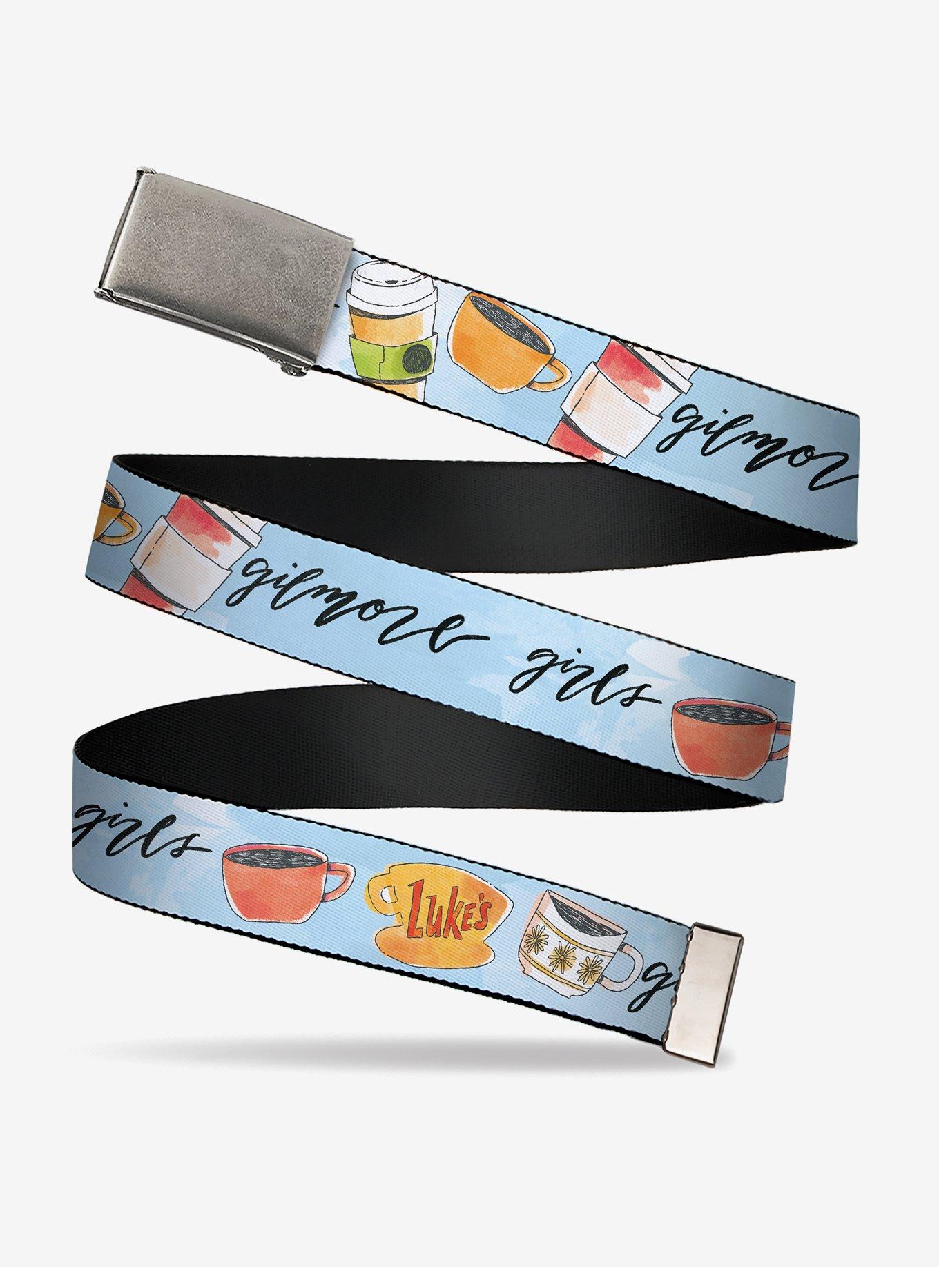 Gilmore Girls Luke's Coffee Shop Icons and Script Clamp Buckle Belt