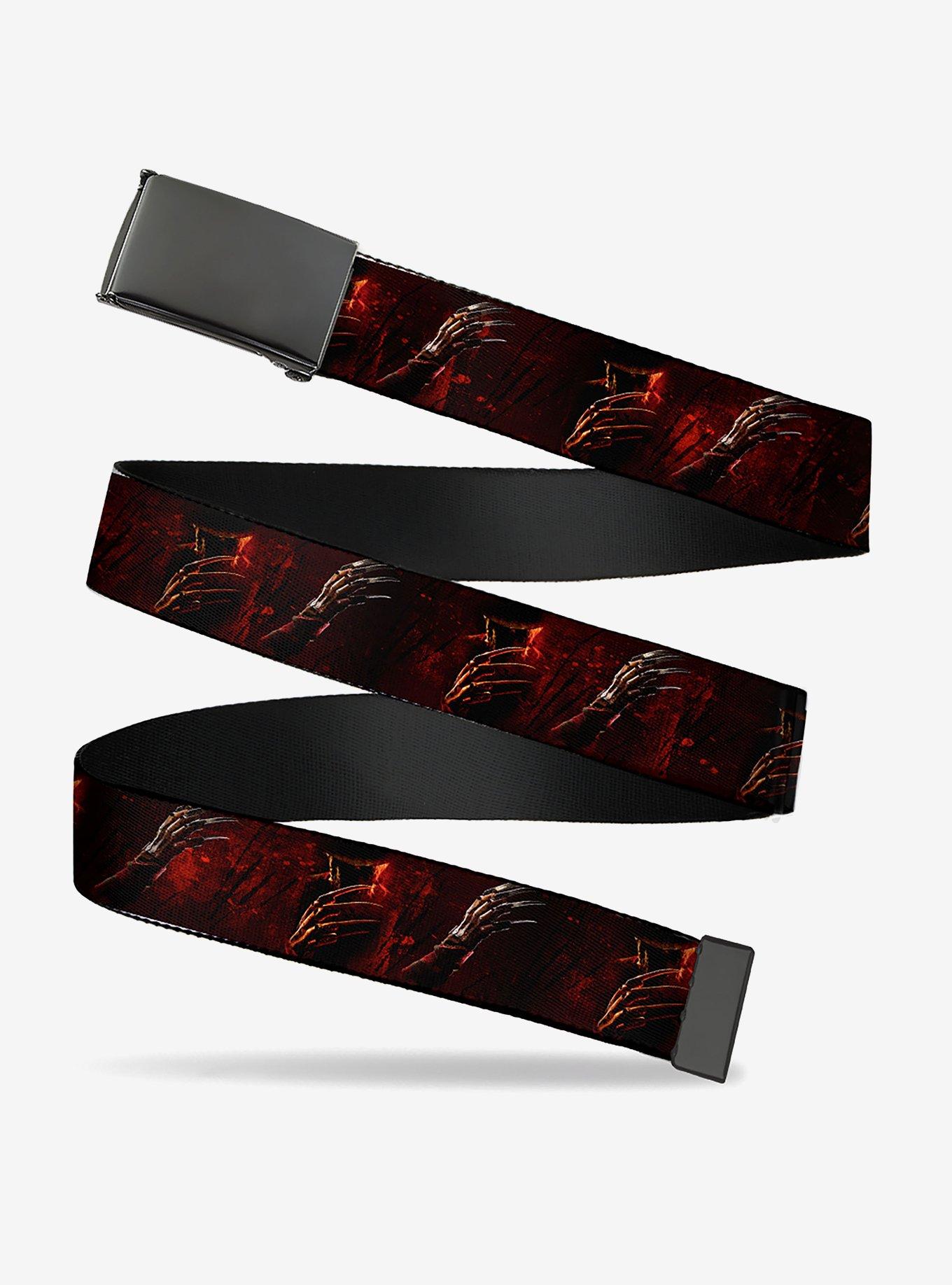 A Nightmare On Elm Street Freddy Scrawls Hand Scratching Clamp Buckle Belt, MULTI, hi-res