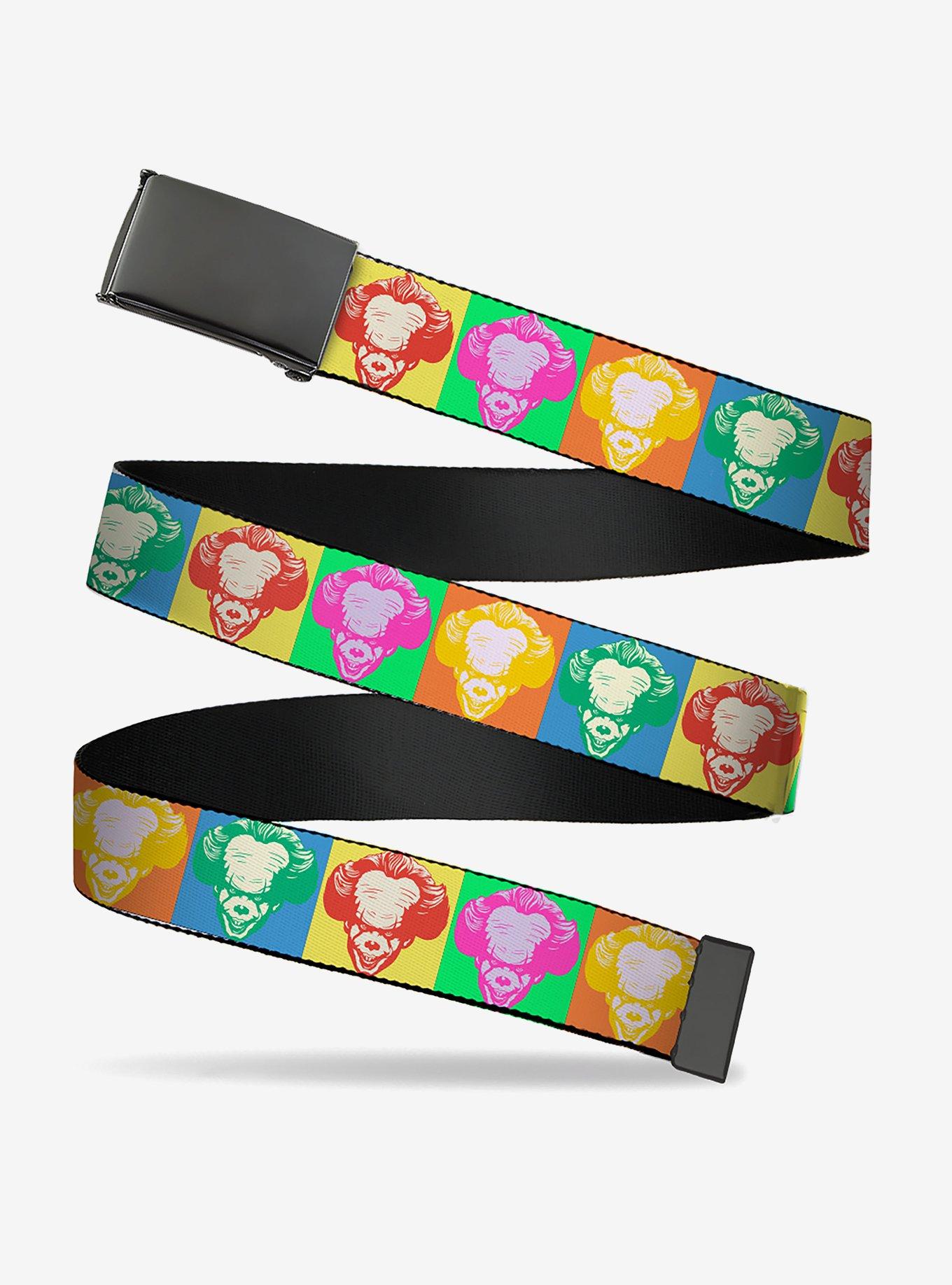 IT Pennywise Smiling Color Block Multi Clamp Buckle Belt