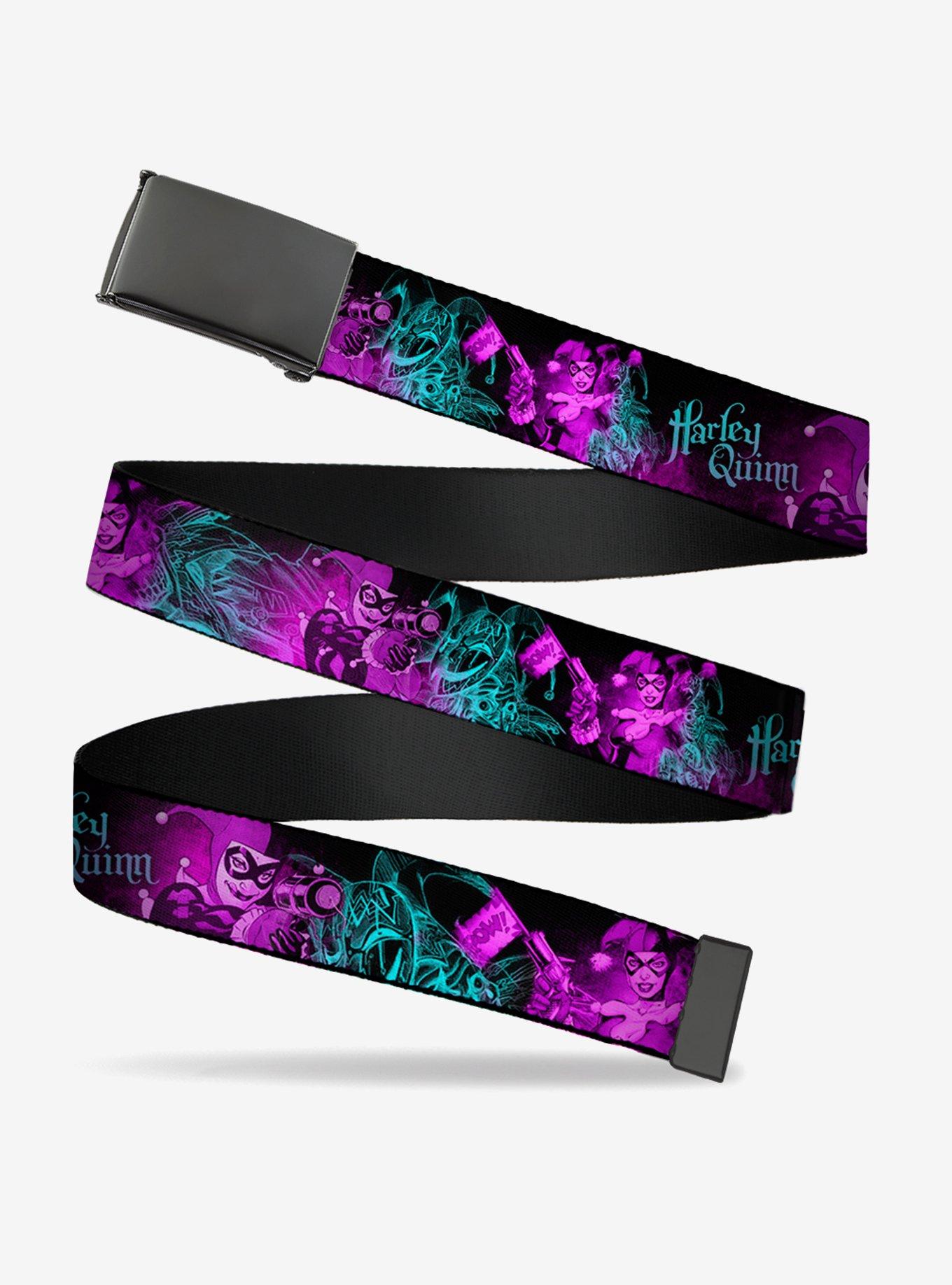 DC Comics Harley Quinn Pow Aiming Poses Joker Clamp Buckle Belt