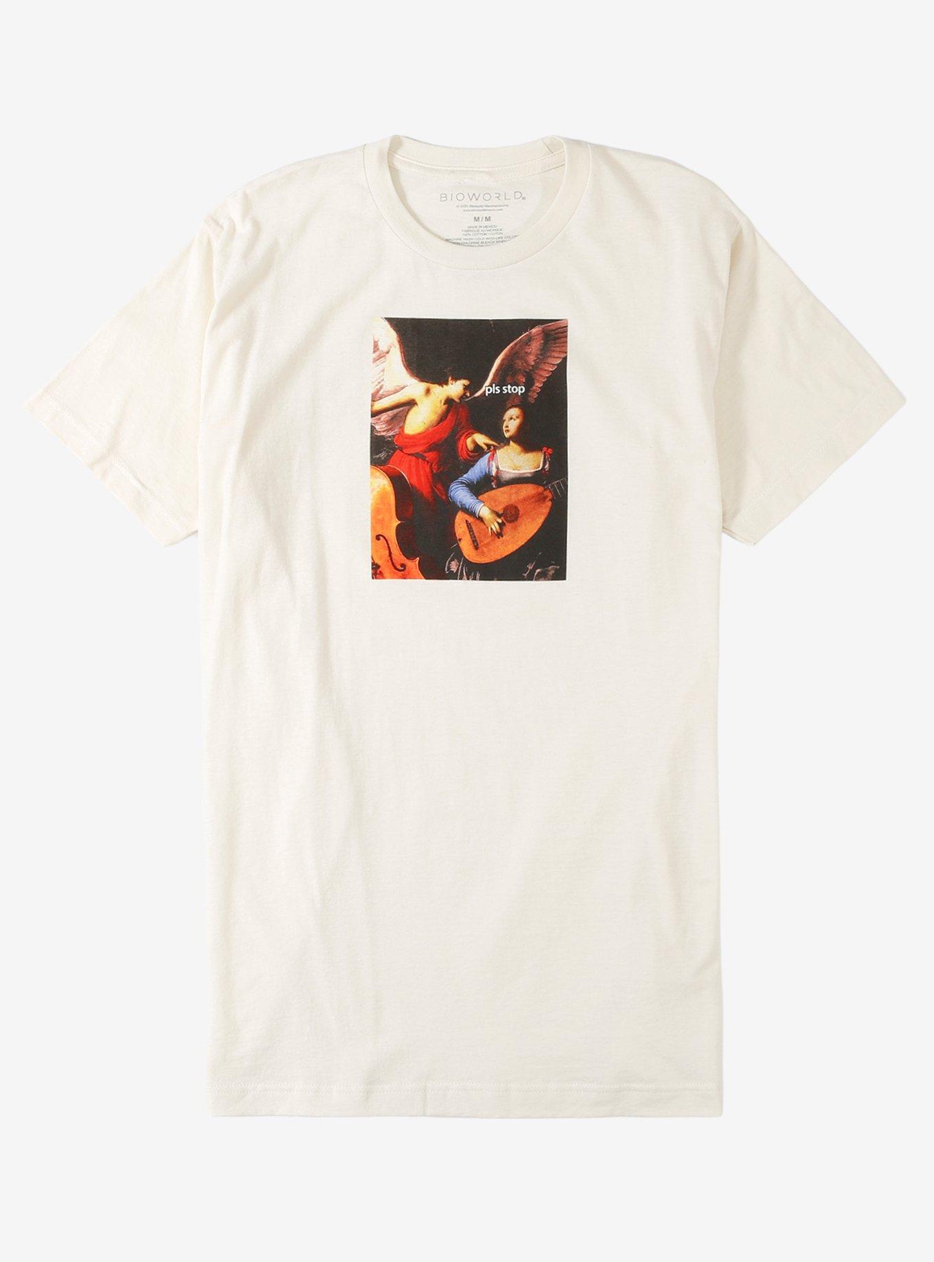 Pls Stop Angel Painting T-Shirt, , hi-res