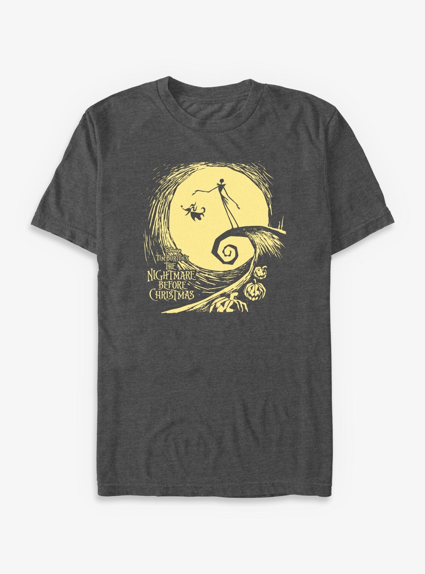 Disney The Nightmare Before Christmas Jack & Zero On Hill T-Shirt