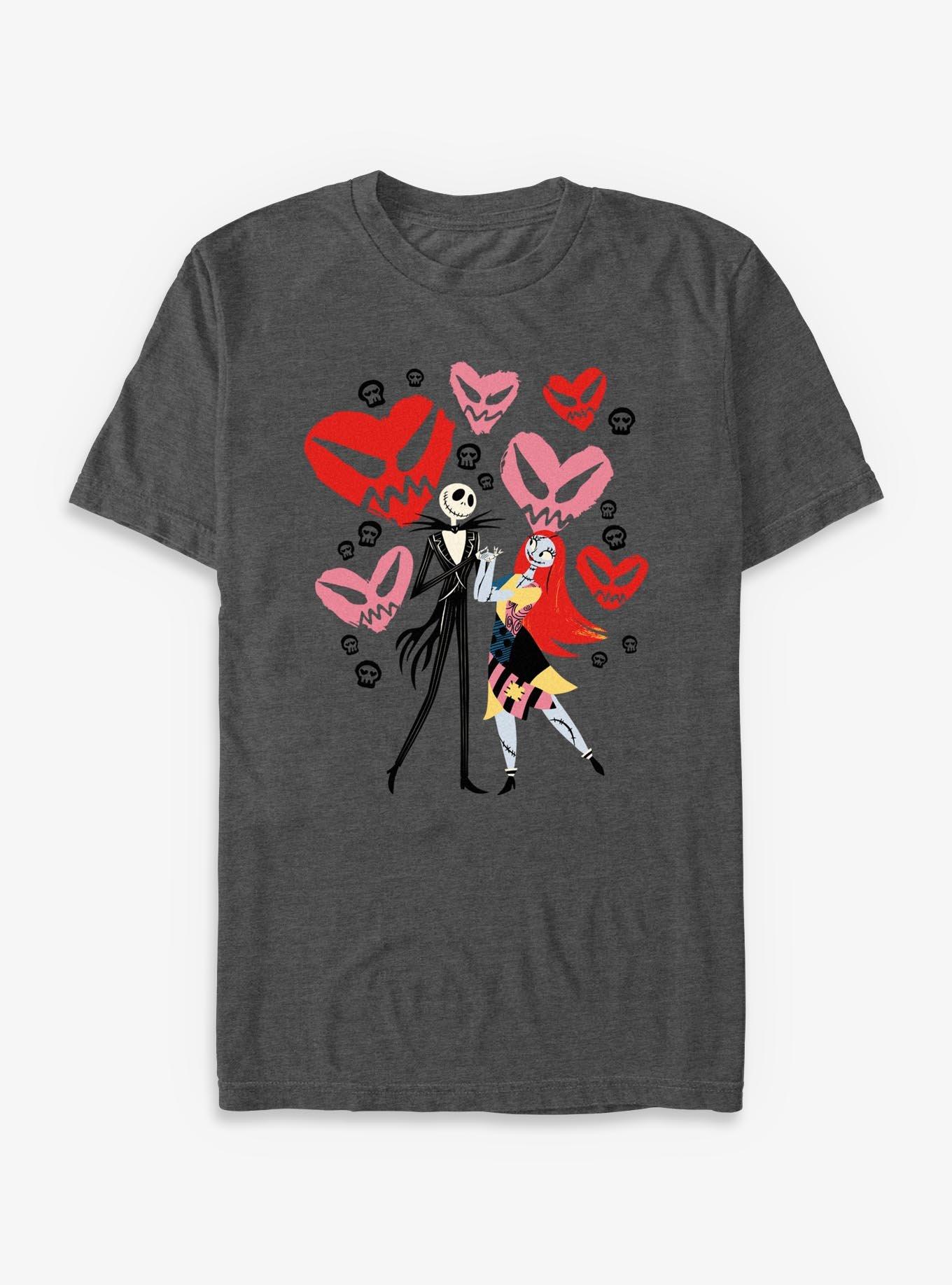 Disney The Nightmare Before Christmas Jack & Sally Creepy Hearts T-Shirt, , hi-res