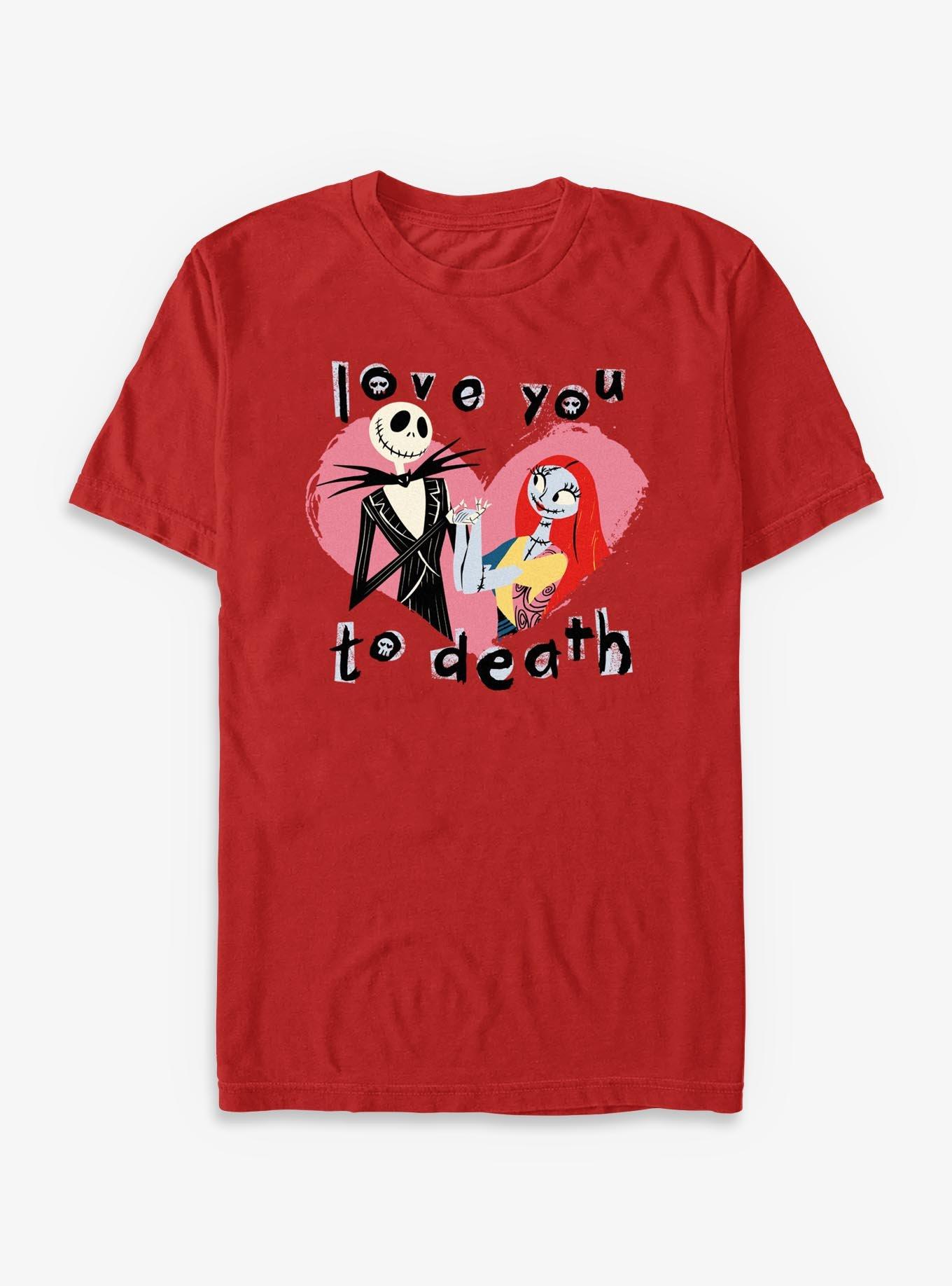 Disney The Nightmare Before Christmas Jack & Sally Love You To Death T-Shirt