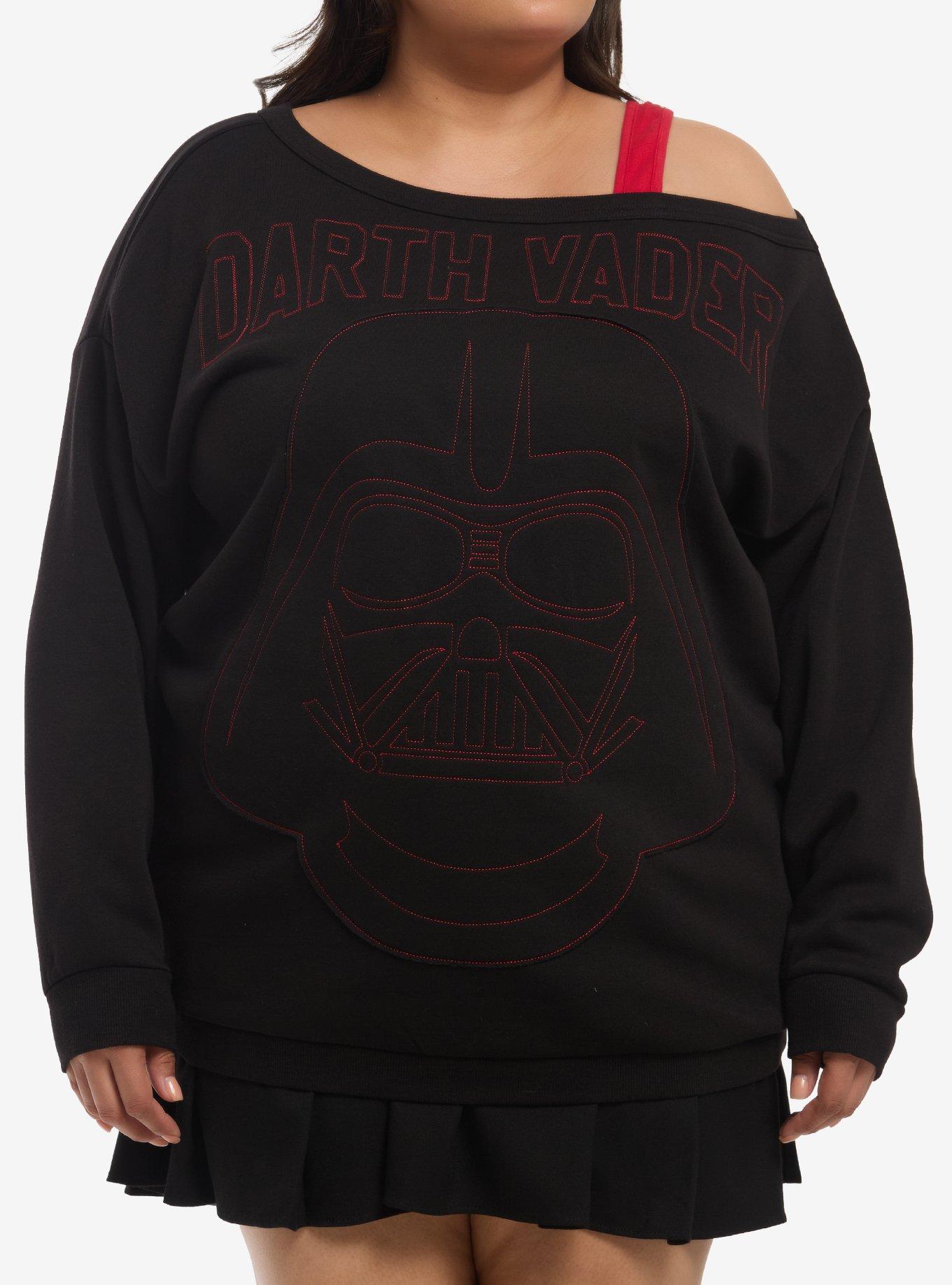 Her Universe Star Wars Darth Vader Off-Shoulder Sweatshirt Plus Size, , hi-res