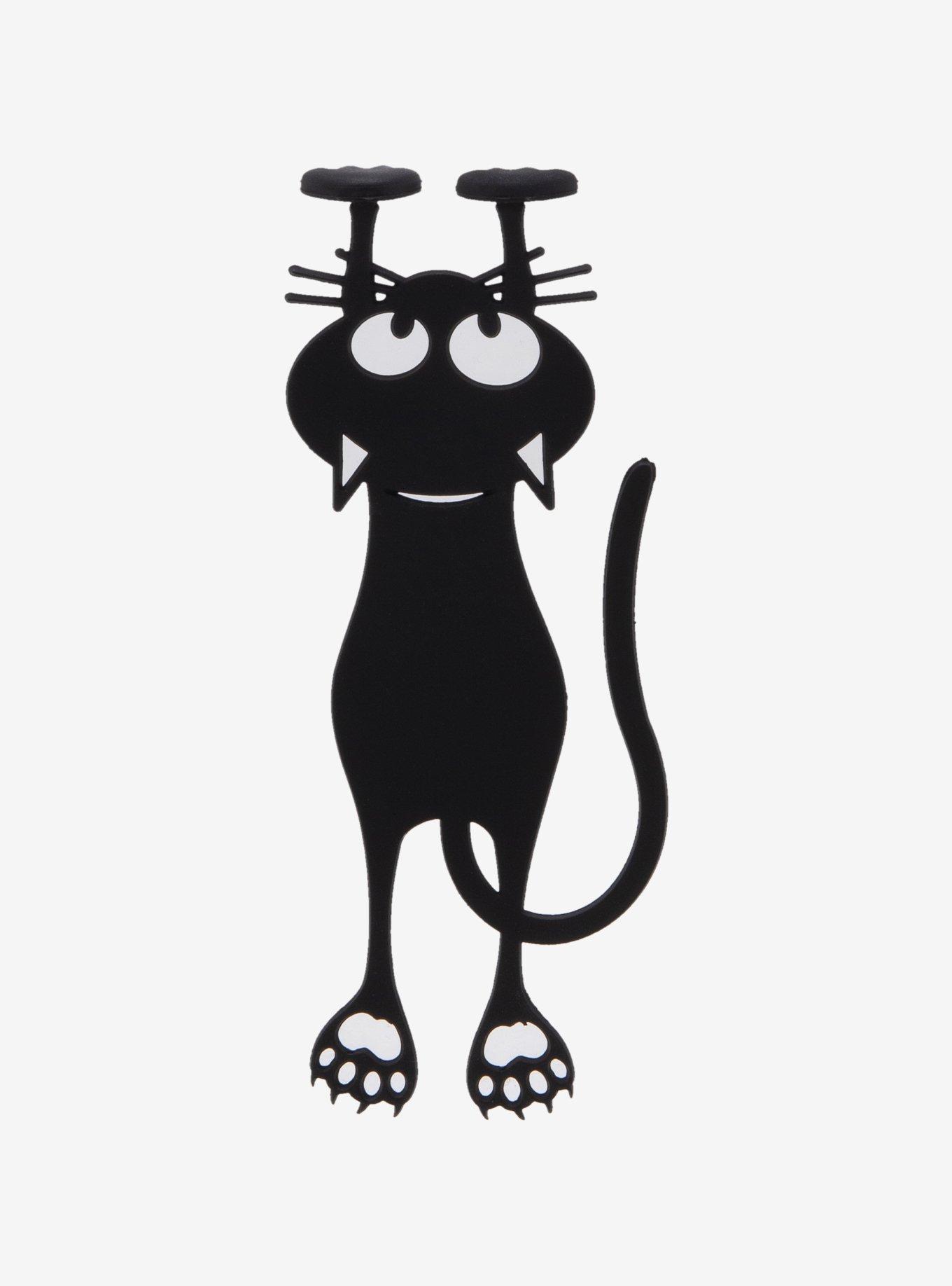 Black Curious Cat Bookmark, , hi-res