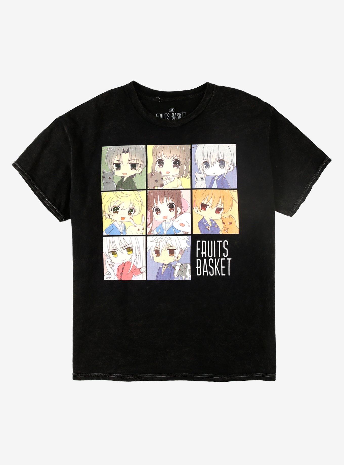 Fruits Basket Chibi Grid Mineral Wash T-Shirt