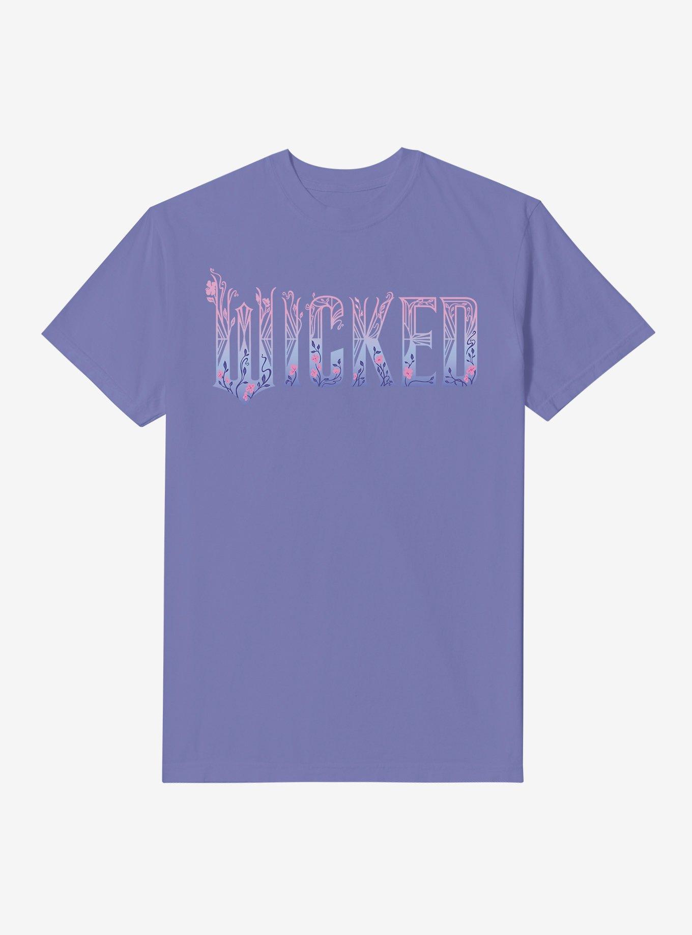 Wicked: For Good Pink Stylized Logo Garment Dye T-Shirt, , hi-res