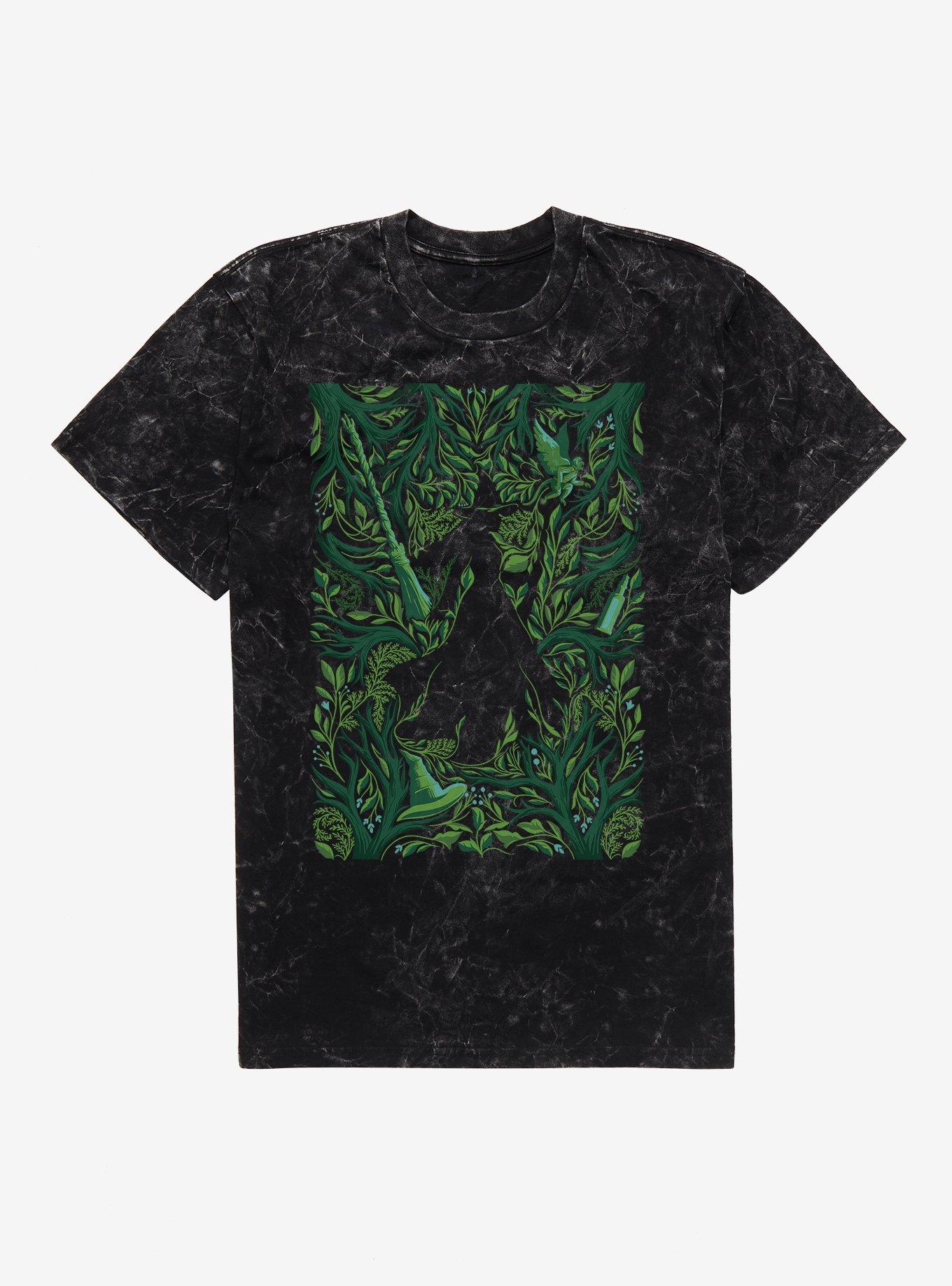 Wicked: For Good Elphaba Silhouette Mineral Wash T-Shirt, , hi-res