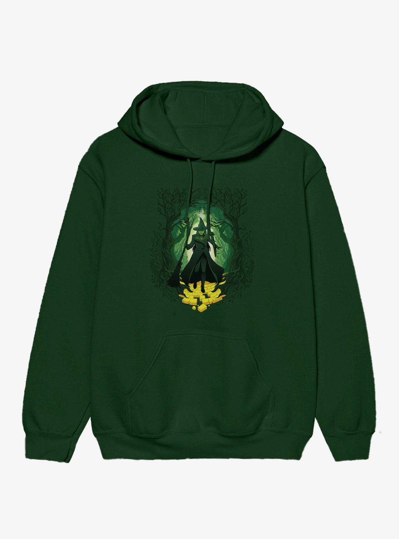 Wicked: For Good Elphaba Yellow Brick Road Hoodie, FOREST GREEN, hi-res view 1