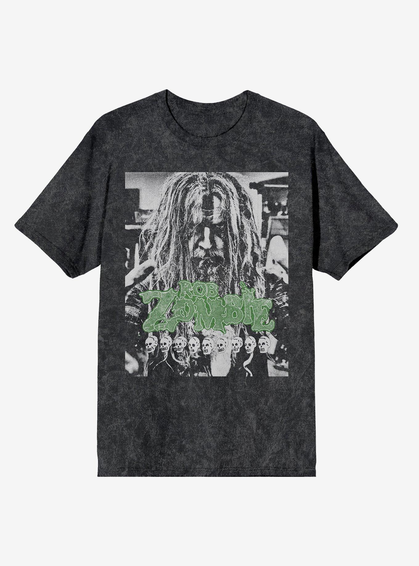 Rob Zombie Portrait Mineral Wash T-Shirt, , hi-res