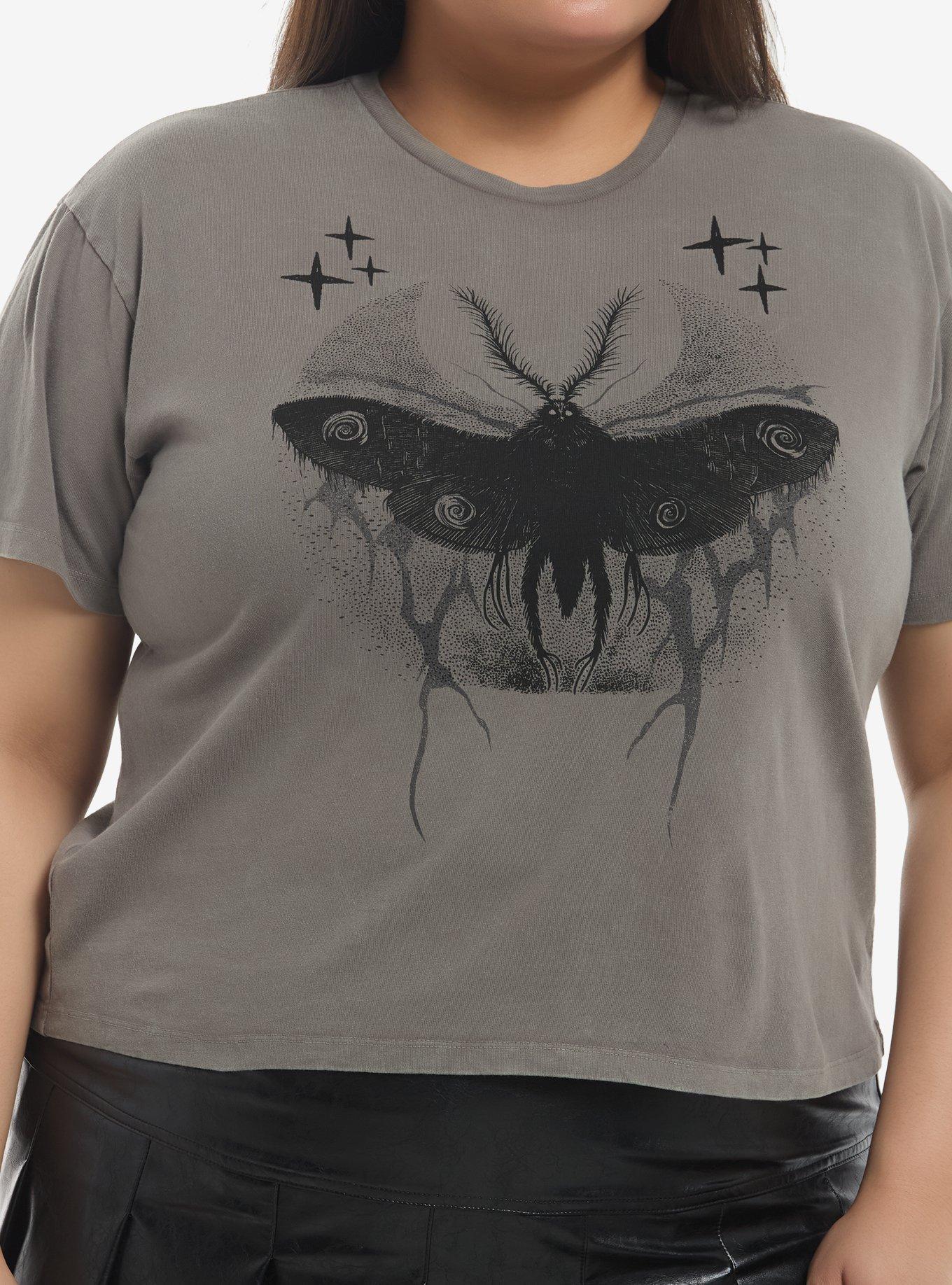Thorn & Fable Haunted Moth Girls Boxy T-Shirt Plus Size, , hi-res