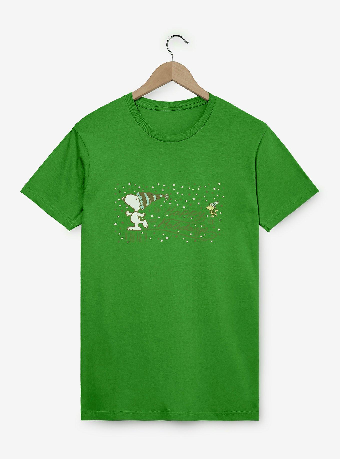 Peanuts Happy Holidays Snoopy T-Shirt, KELLY GREEN, hi-res