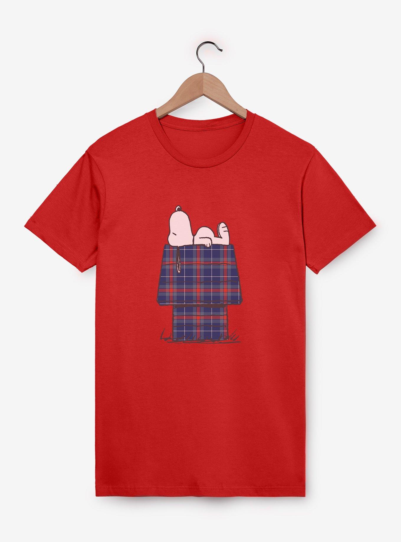 Peanuts Snoopy Plaid House T-Shirt, , hi-res