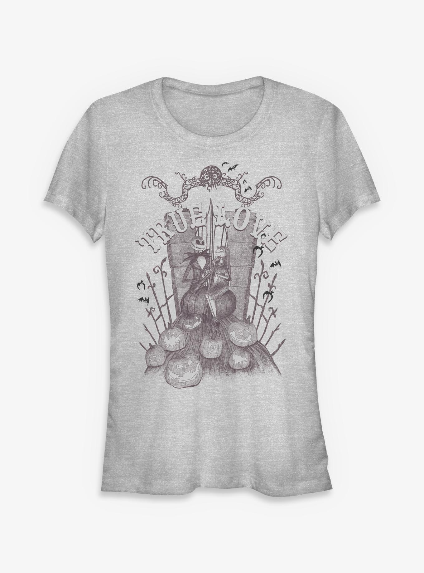 Disney The Nightmare Before Christmas Jack & Sally True Love Yard Girls T-Shirt, , hi-res