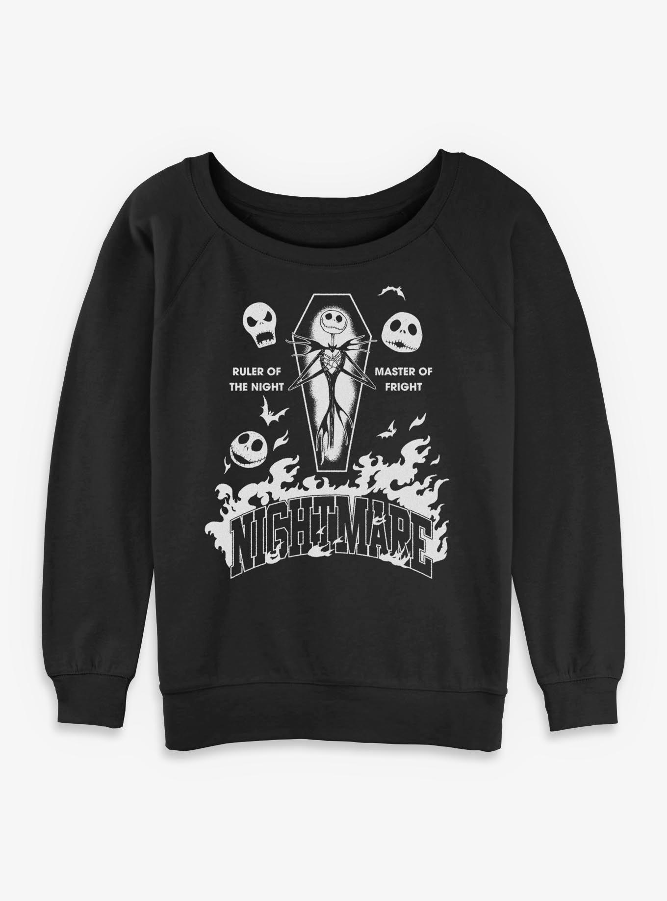 Disney The Nightmare Before Christmas Jack Ruler Of The Night Girls Slouchy Sweatshirt