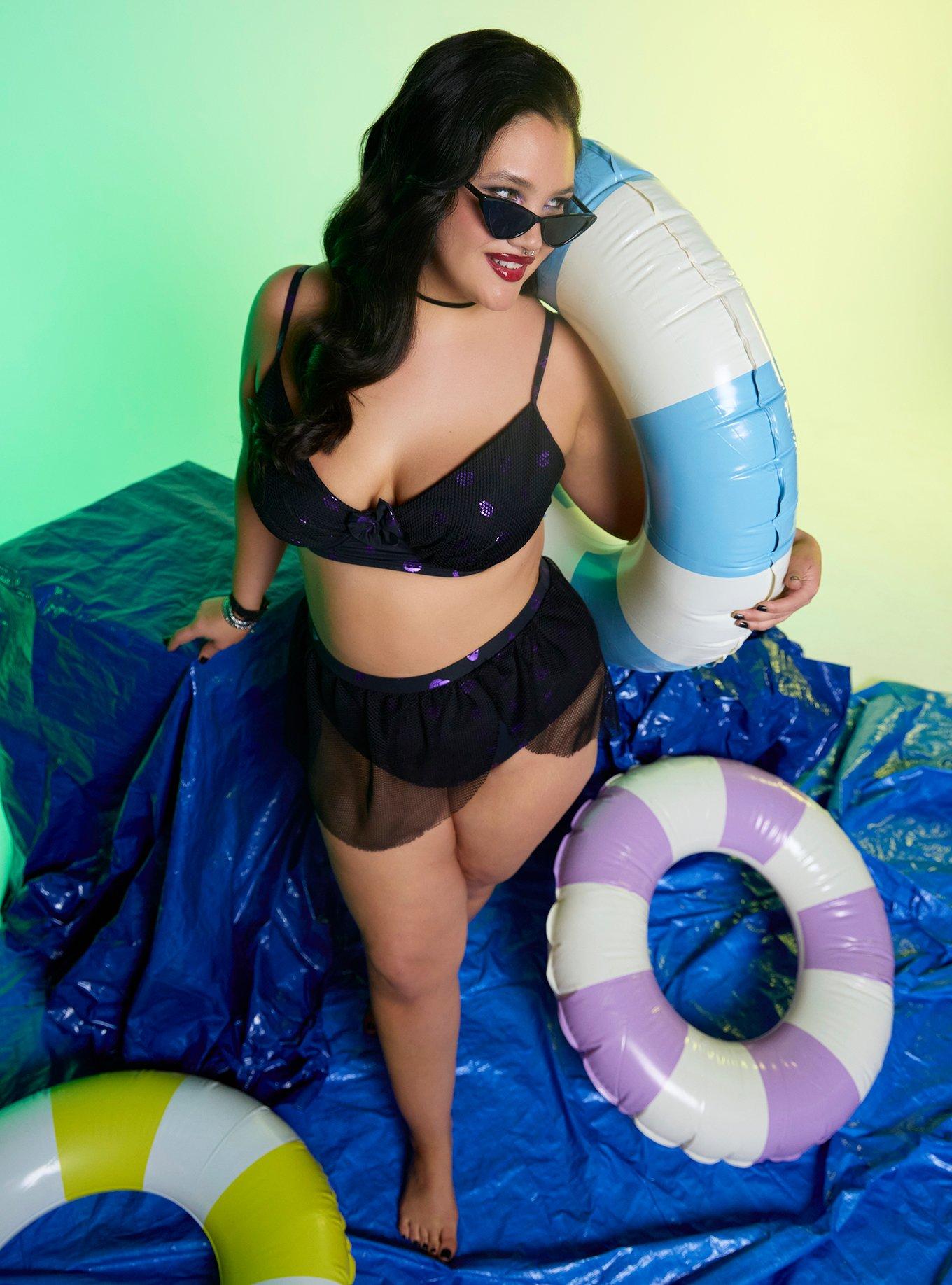 Disney Villains Iridescent Icons Swim Top Plus Size, , hi-res