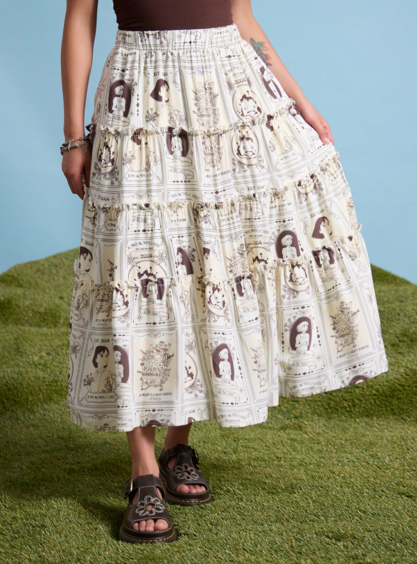 Her Universe Studio Ghibli&reg; Howl's Moving Castle Portrait Midi Skirt, , hi-res