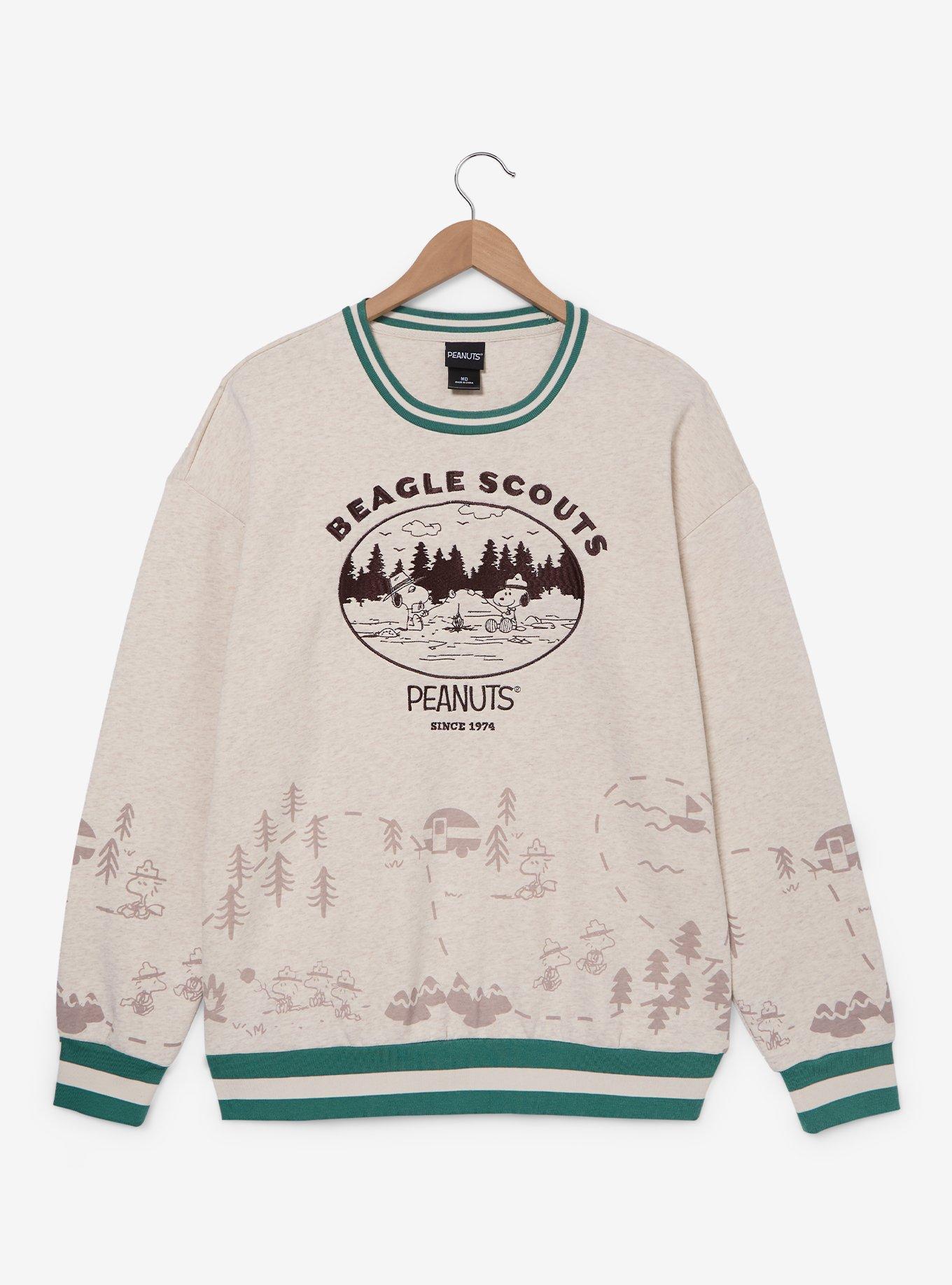 Peanuts Snoopy Beagle Scouts Embroidered Crewneck - BoxLunch Exclusive, , hi-res
