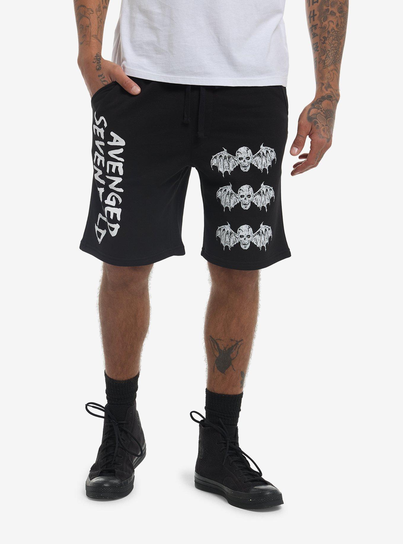 Avenged Sevenfold Deathbat Lounge Shorts, , hi-res