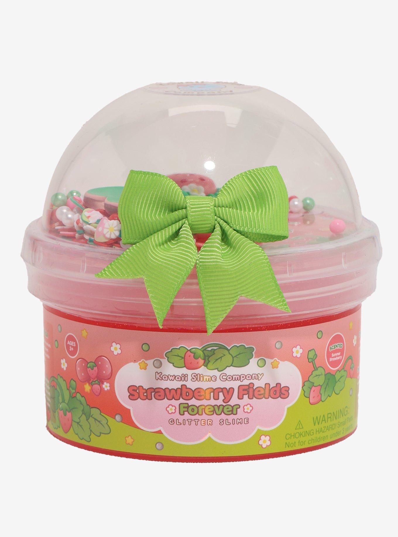 Kawaii Slime Company Strawberry Fields Forever Glitter Strawberry Scented Slime, , hi-res