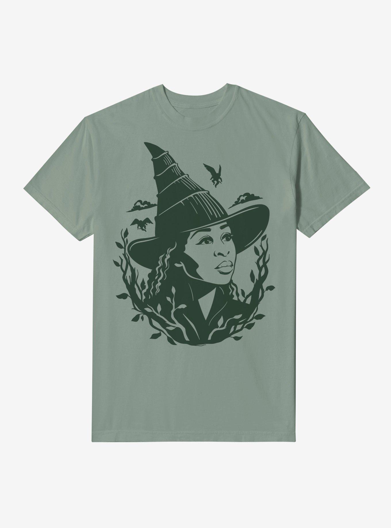 Wicked: For Good Elphaba Shadow Portrait Garment Dye T-Shirt, , hi-res