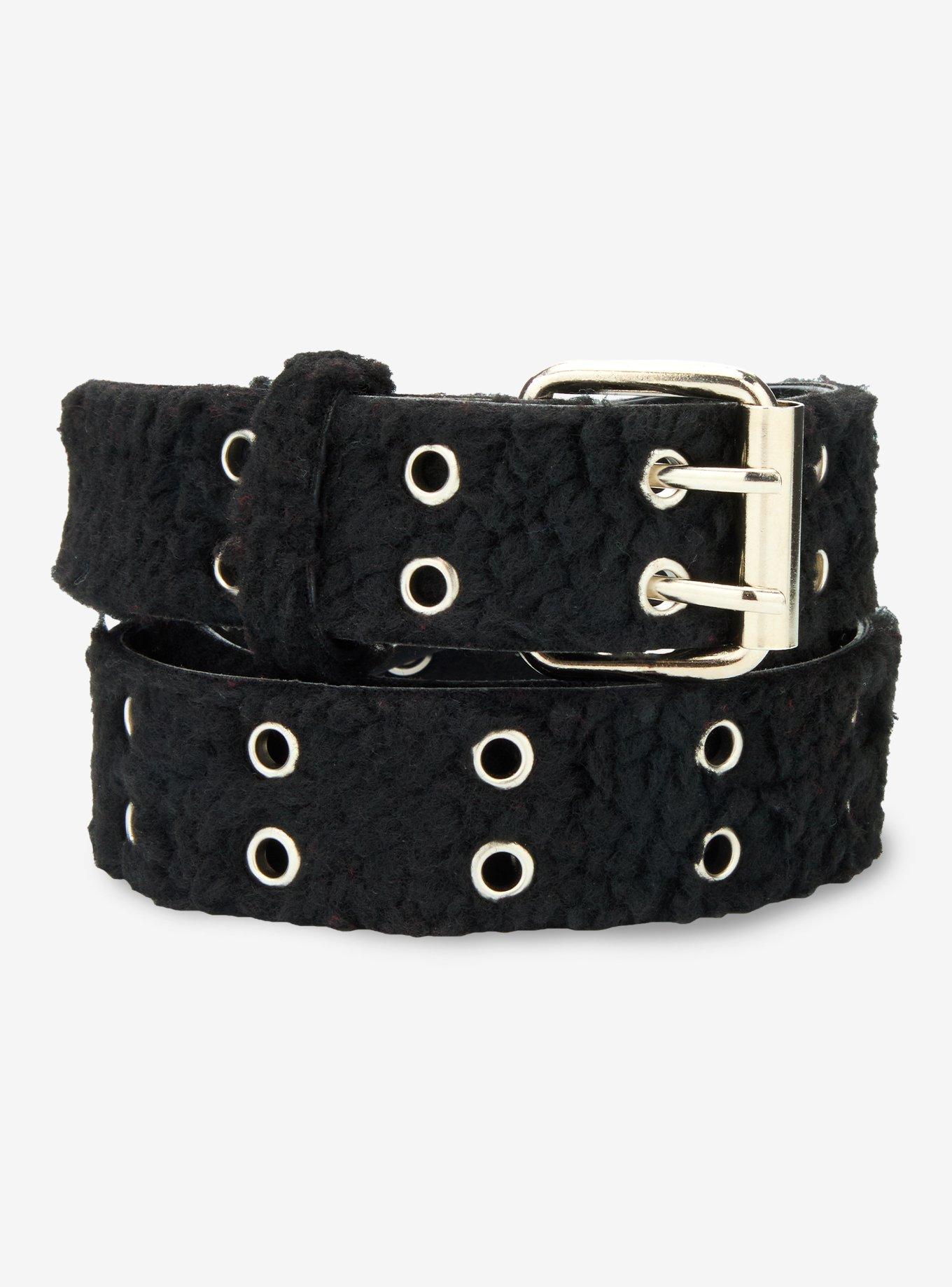 Black Sherpa Grommet Belt