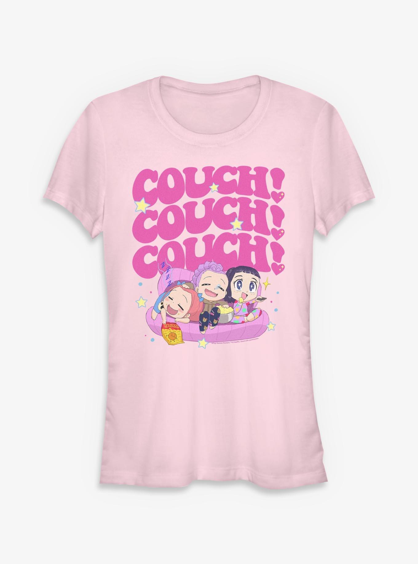 KPop Demon Hunters Huntrix Chibi Couch Snacking Girls T-Shirt, , hi-res