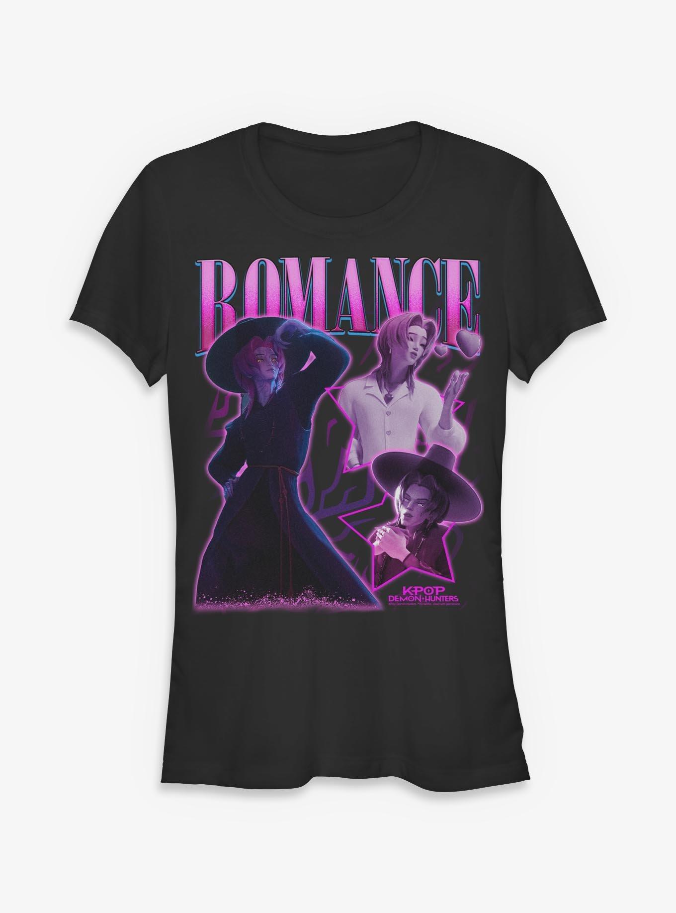 KPop Demon Hunters Saja Boys Romance Collage Girls T-Shirt, , hi-res