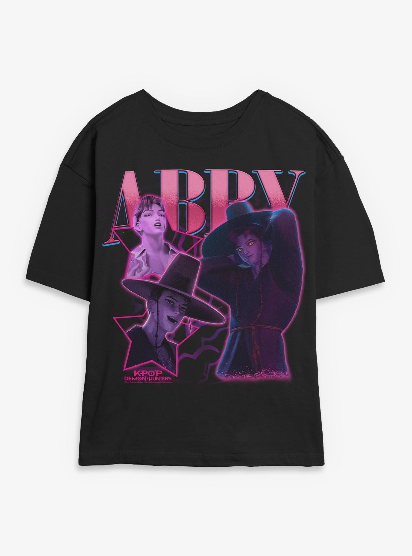 KPop Demon Hunters Saja Boys Abby Collage Girls Skimmer T-Shirt, , hi-res