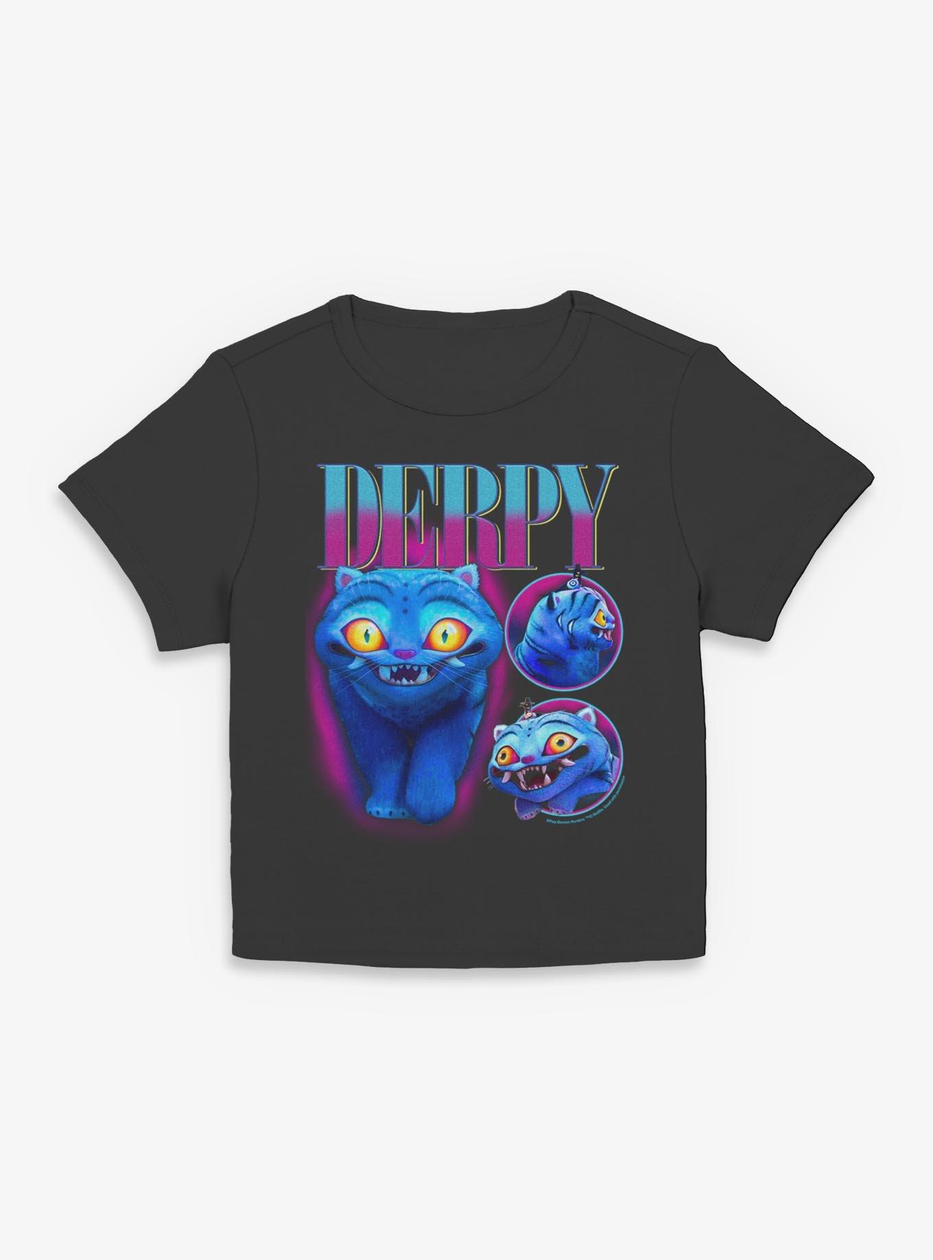 KPop Demon Hunters Derpy Tiger Collage Girls Baby T-Shirt