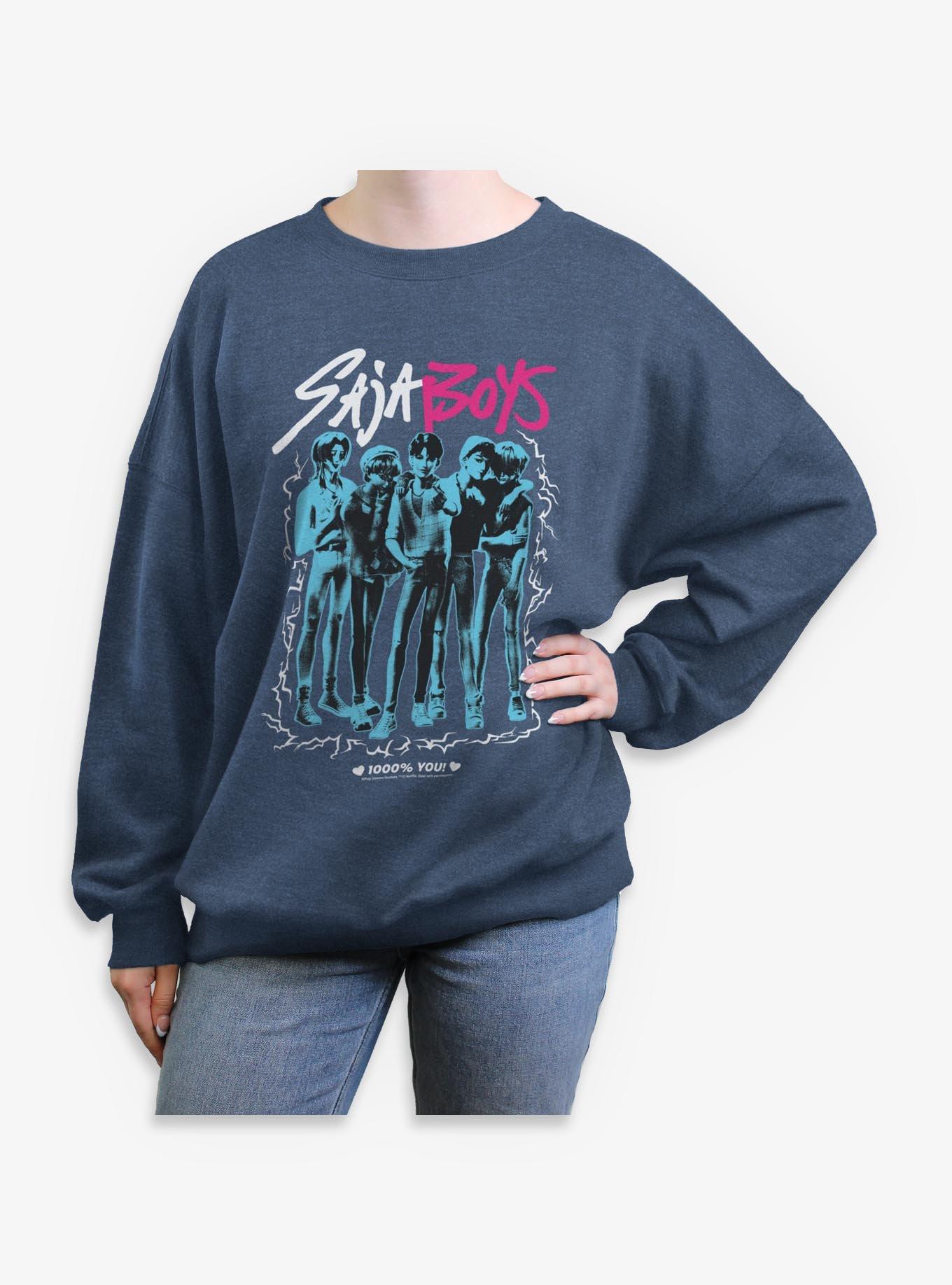 KPop Demon Hunters Saja Boys 1000 Percent You Girls Oversized Sweatshirt, , hi-res