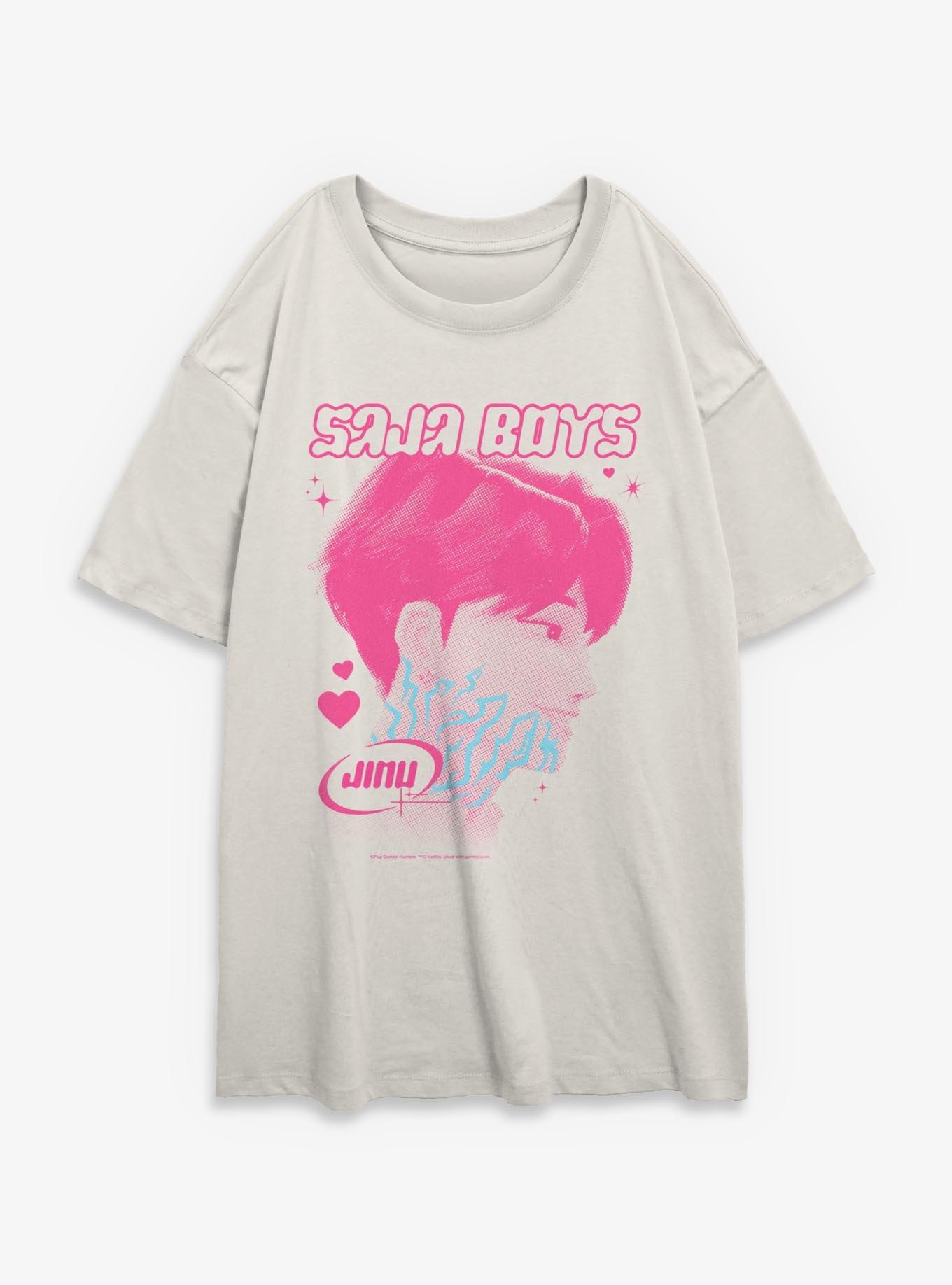 KPop Demon Hunters Saja Boys Jinu Demon Markings Girls Oversized T-Shirt, , hi-res