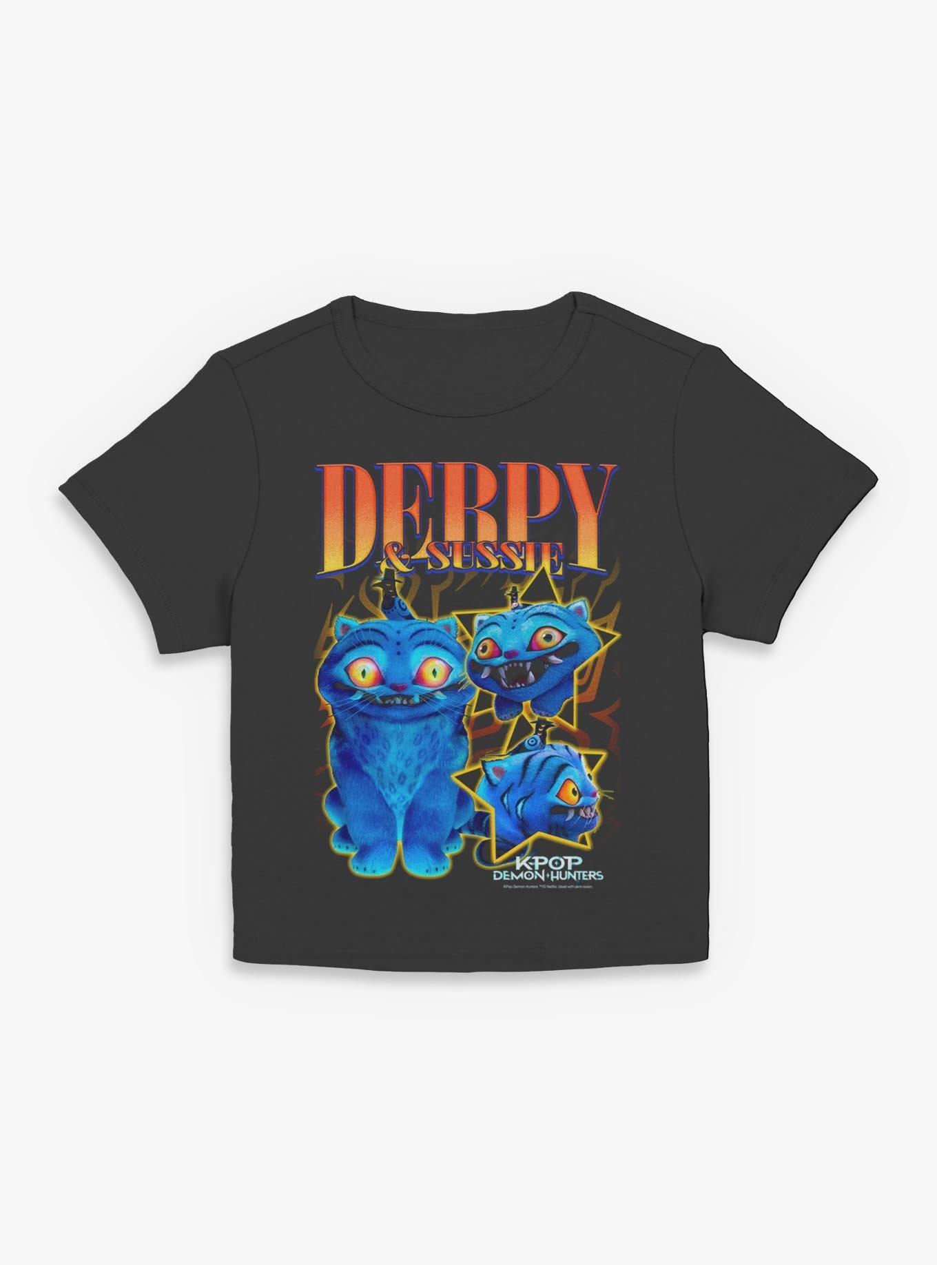 KPop Demon Hunters Derpy Tiger And Sussie Bird Collage Girls Baby T-Shirt