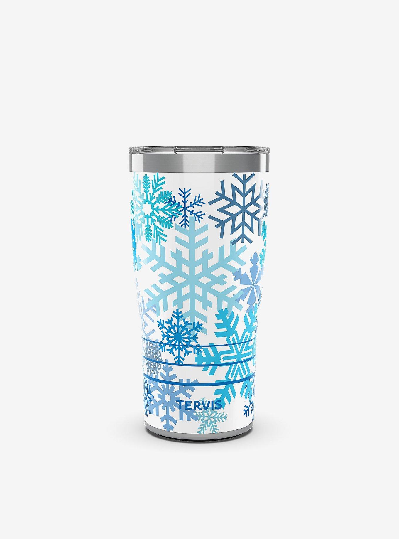 Christmas Blue Winter Snowflakes 20oz Tumbler with Slider Lid, , hi-res