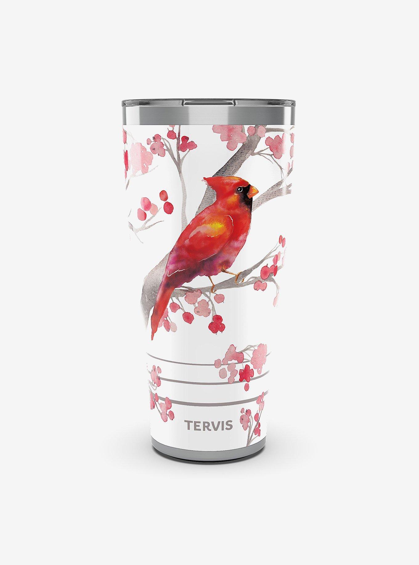 Christmas Cardinal and Berry Branches 30oz Tumbler with Slider Lid, , hi-res