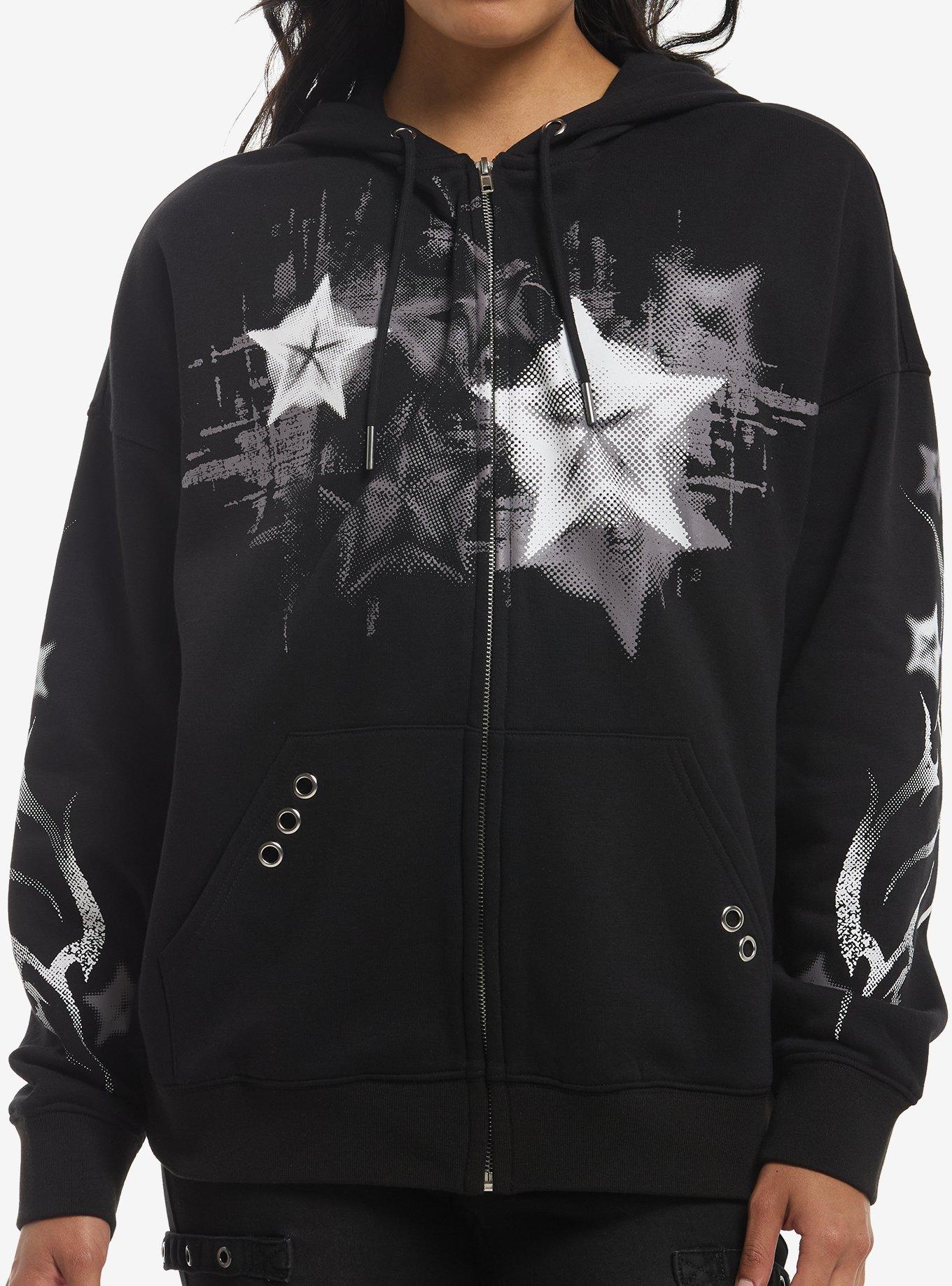 Social Collision Cyber Sigil Stars Girls Hoodie, , hi-res
