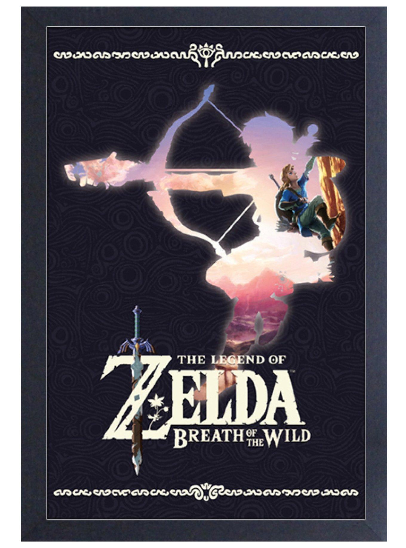 Zelda Breath of the Wild Silhouette Framed Poster, , hi-res